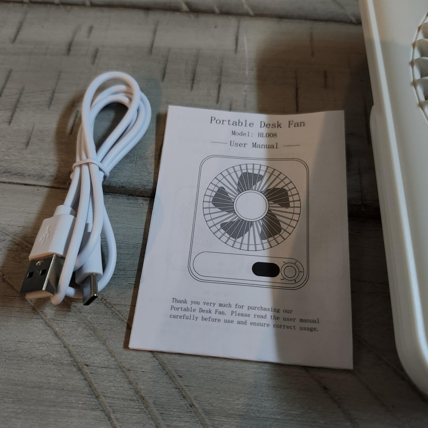 WHATOOK Small Desk Fan Personal Fans: 5000mah 25 Hours Battery Office Quiet Mini Desktop Fan Portable Rechargeable Travel Essentials (Purple, 2000 mAh) customer photo 1