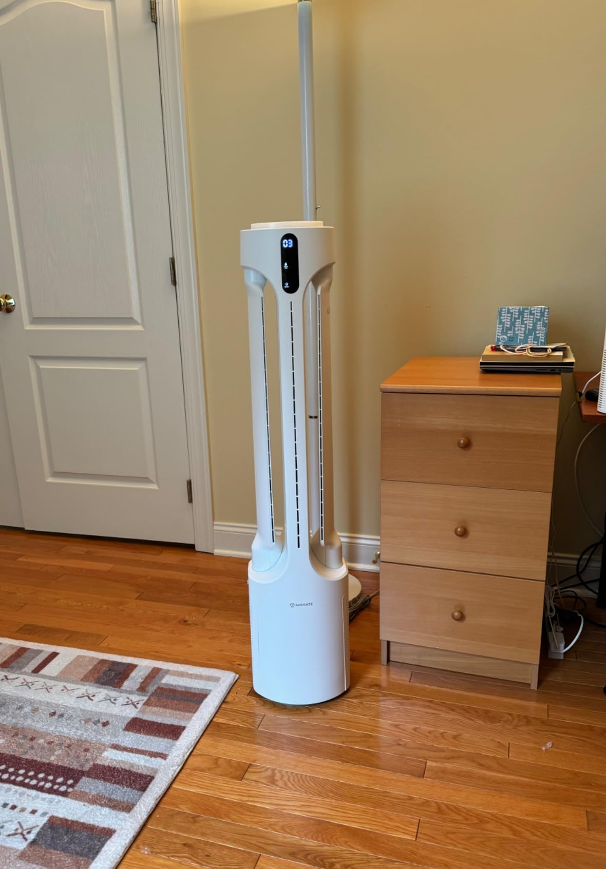 AIRMATE Air Purifier Bladeless Tower Fans, 1500CFM Large Air Volume, 45