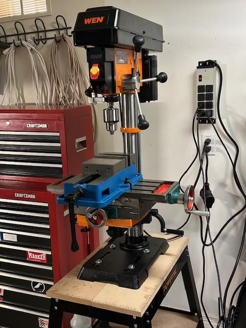 WEN 12-Inch Benchtop Drill Press, 6.2-Amp Variable Speed Motor with Cast Iron Construction, Laser and LED Work Light (DP1263V) customer photo 2