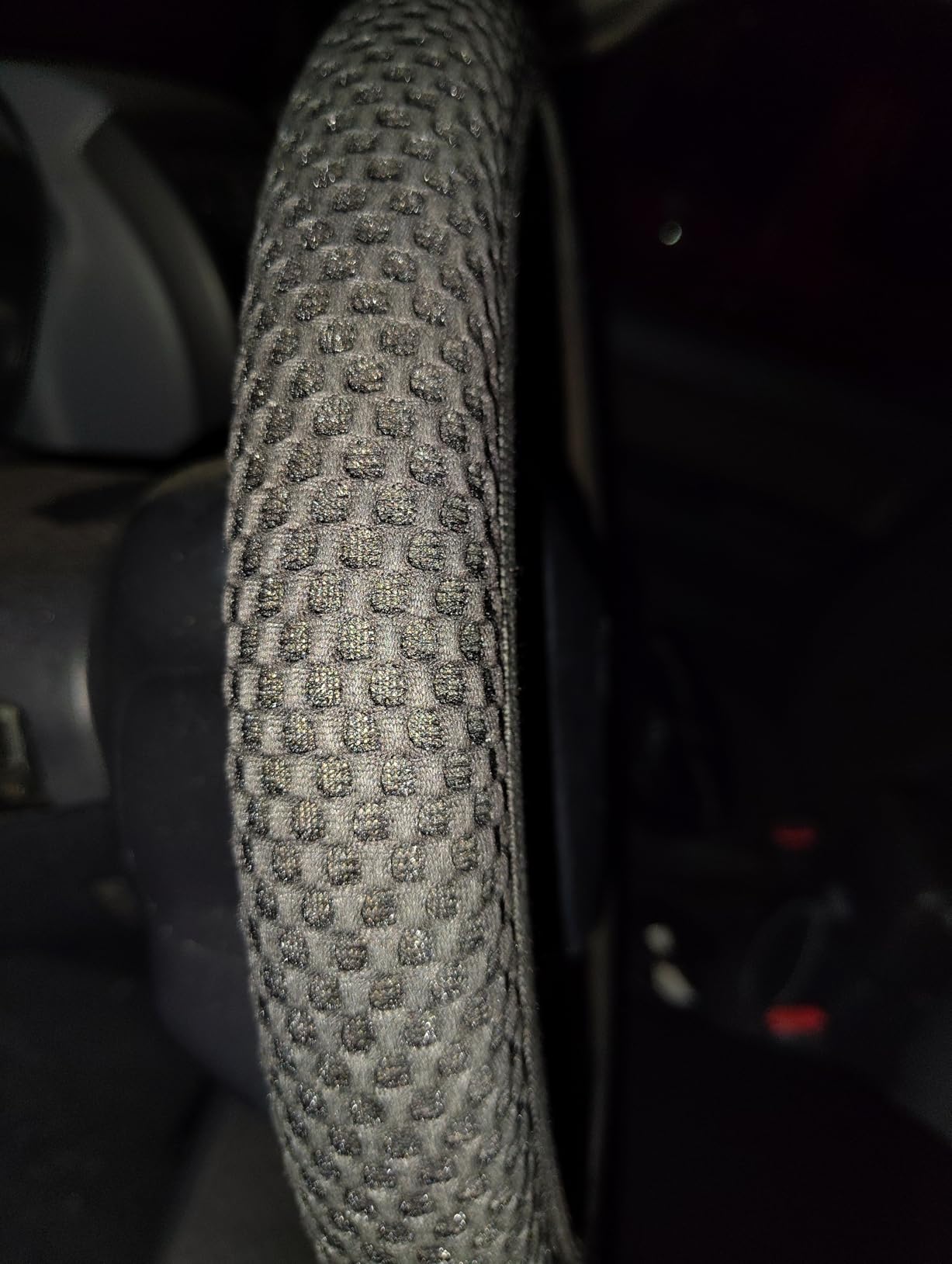 Alpmosn Elastic Stretch Steering Wheel Cover, Breathable Microfiber Ice Silk, Anti-Slip, Odorless, Easy Carry, Universal Interior Accessories Steering Wheel Cover for Women & Men (Grey) customer photo 2