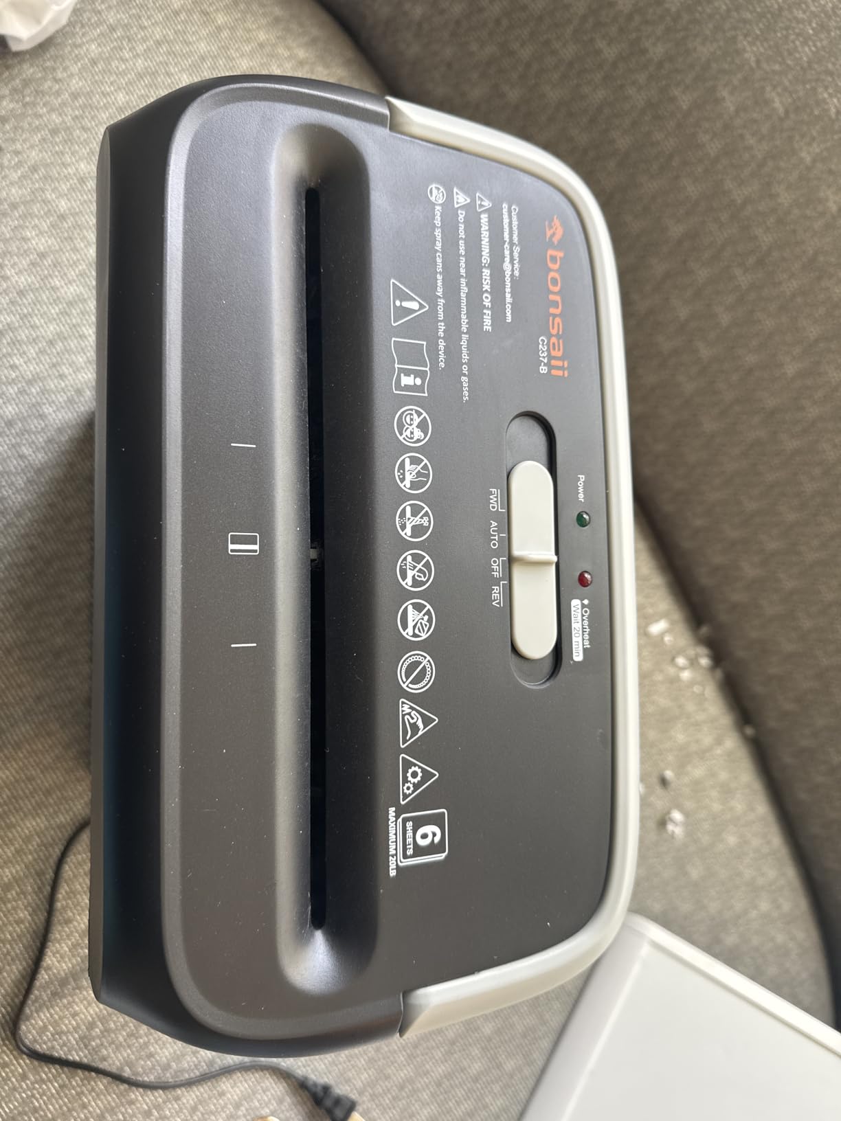 Bonsaii 6-Sheet Cross Cut Paper Shredder for Home, 3.4 Gal Bin customer photo 2