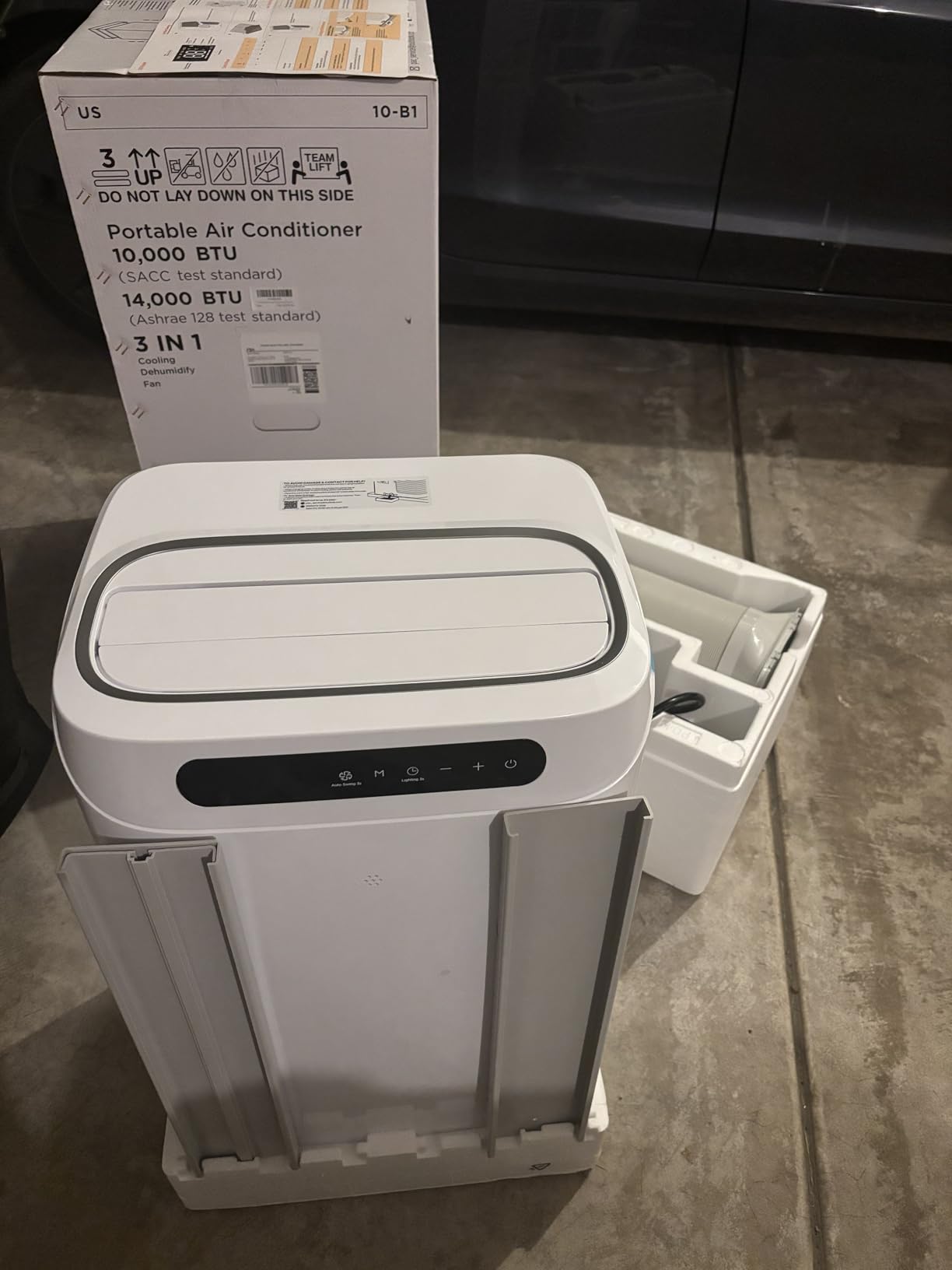 14000 BTU Portable Air Conditioners, Cools Up to 700 Sq.Ft, Portable AC Unit with Remote Control, Cooling, Fan, Dehumidification, Sleep Mode& Installation Kits for Large Rooms, White customer photo 1