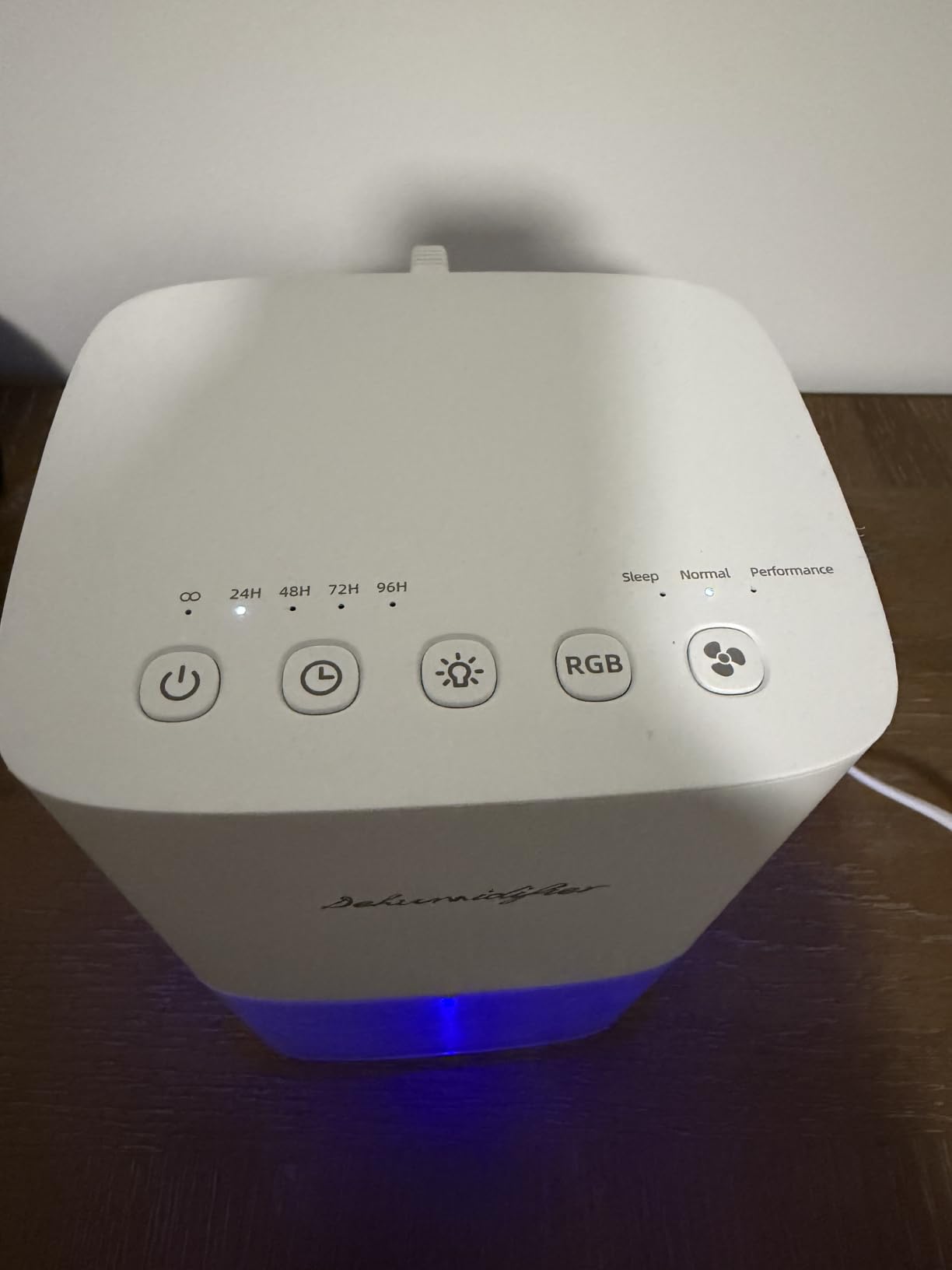 Dehumidifier 1657ML 58OZ Small Dehumidifier for Home 230 Ft² Safety Dehumidifiers Adjustable 10 Color Lights 5 Timers 3 Setting Modes Auto Shut Off Protection Low Noise For Bedroom Bathroom customer photo 2