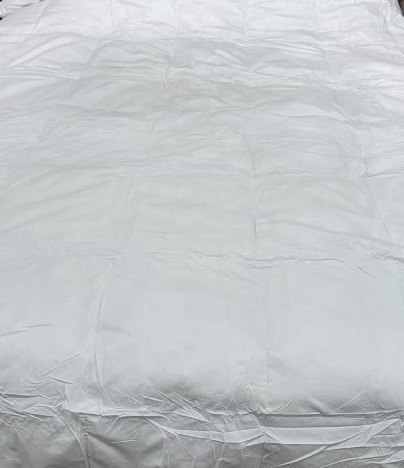 Hotel Grand White Goose Feather Down Fiber Comforter Queen, Extra Warmth customer photo 2