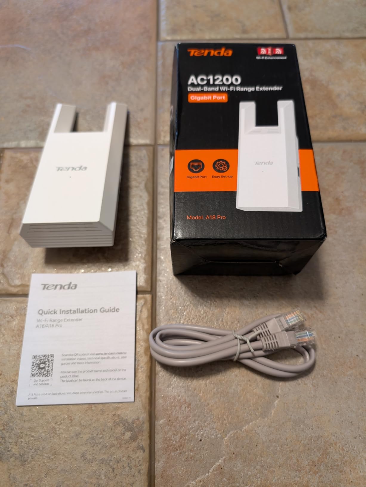 Tenda WiFi Range Extender AC1200 - WiFi Extender with Gigabit Ethernet Port, 1.2Gbps Home Signal Booster, Dual Band, Up to 1600 Sq & 32 Devices (A18Pro) customer photo 2