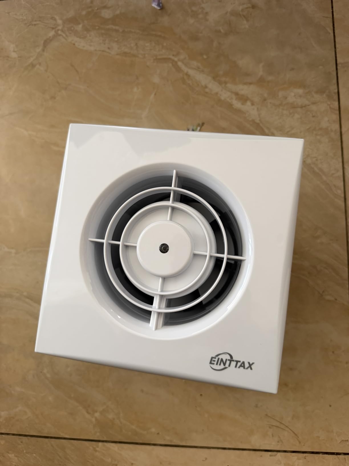 4 Inch Bathroom Exhaust Fan, Plug in Wall Exhaust Fan, 130m³/h Quiet Ventilation Extractor with Check Valve, Wall/Window Mount Bathroom Exhaust Fan for Kitchen, Garage, Office, 10W, 34 dB,ivory white customer photo 1