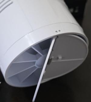 4 Inch Bathroom Exhaust Fan, Plug in Wall Exhaust Fan, 130m³/h Quiet Ventilation Extractor with Check Valve, Wall/Window Mount Bathroom Exhaust Fan for Kitchen, Garage, Office, 10W, 34 dB,ivory white customer photo 2