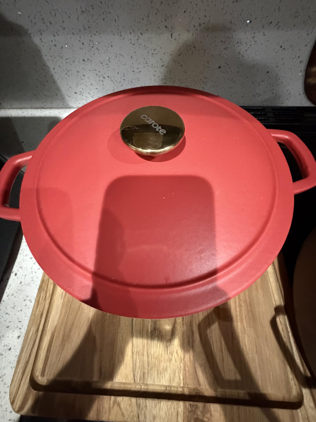 CAROTE 5QT Cream White Enameled Cast Iron Dutch Oven Pot with Lid customer photo 2