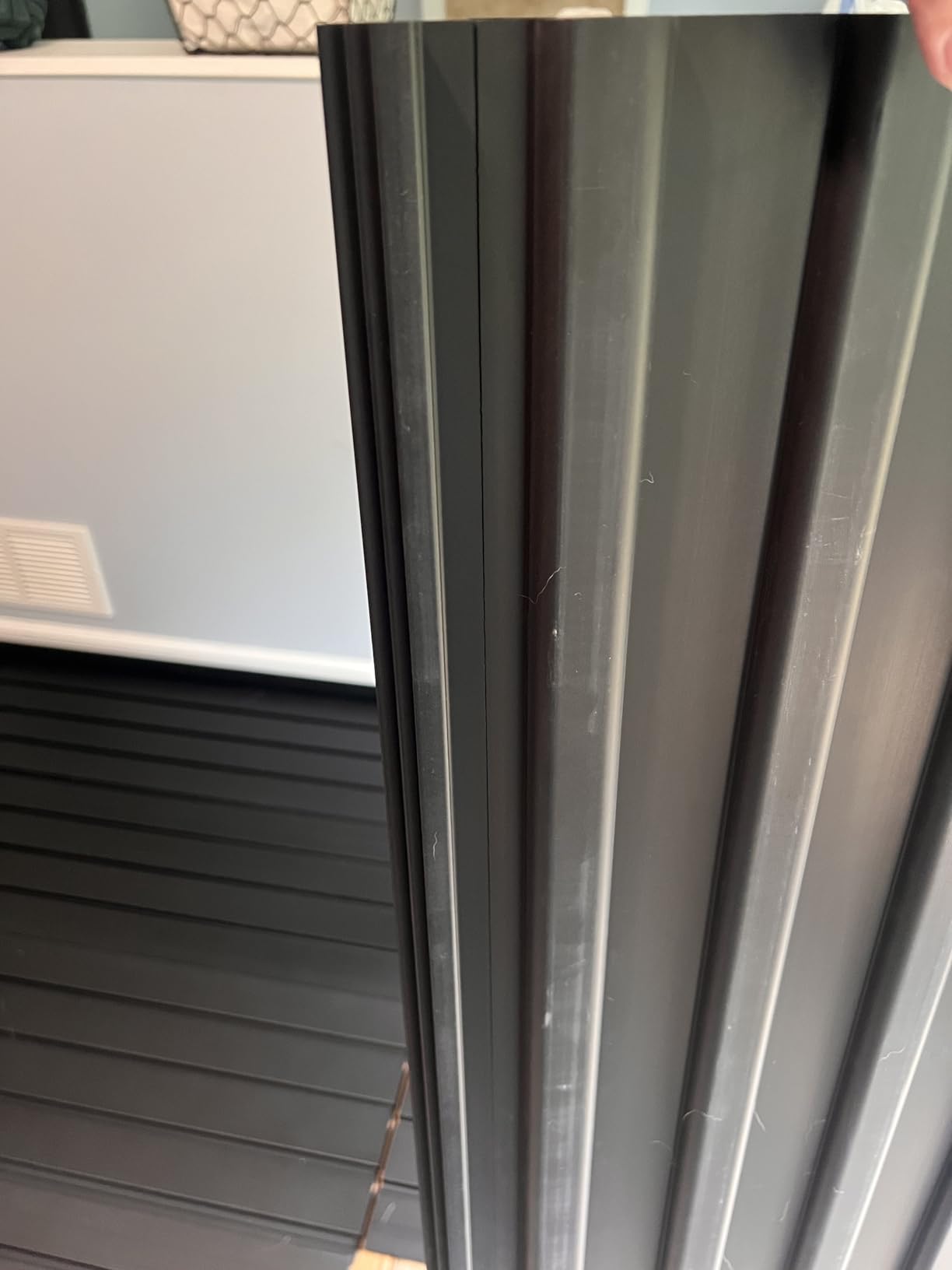VEVOR Slat Wall Paneling, 8 x 4 ft, PVC Garage Slatwall without Accessories, White Slat Wall Easy-to-Install Adjustable Slatwall Panel with Coupling Structure & DIY Cutting, Fits for Storage & Display customer photo 2