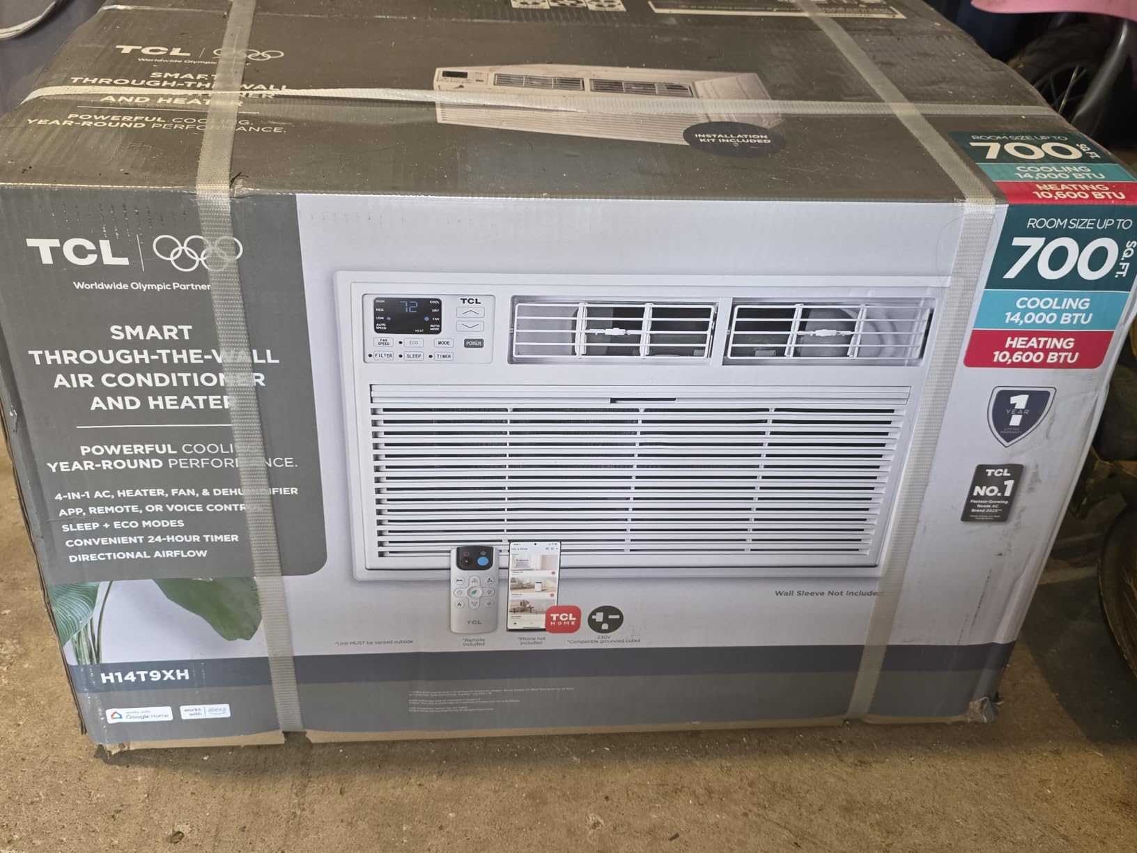TCL 14,000 BTU Smart Through-the-Wall Air Conditioner with Heater,230V WiFi customer photo 2