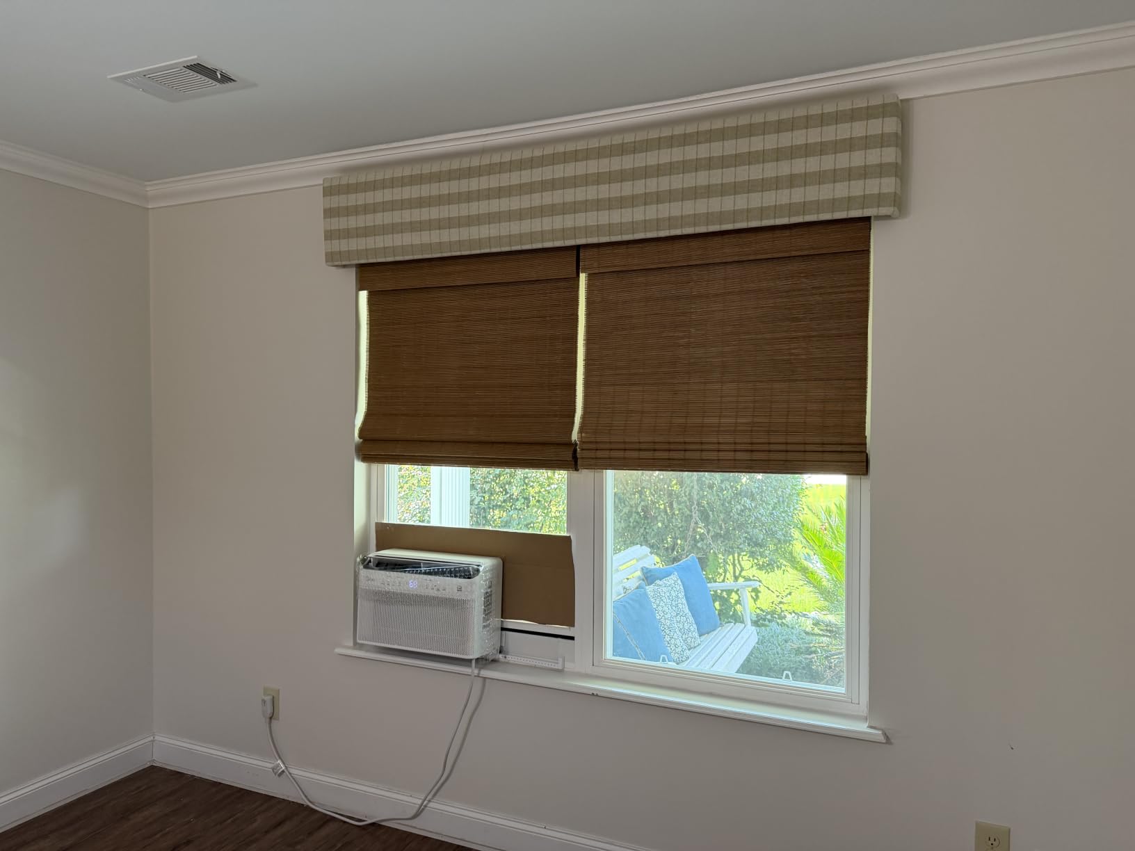 UNISHADES Blackout Cordless Bamboo Roman Shades 34 3/4×64 in Penang Teak customer photo 2