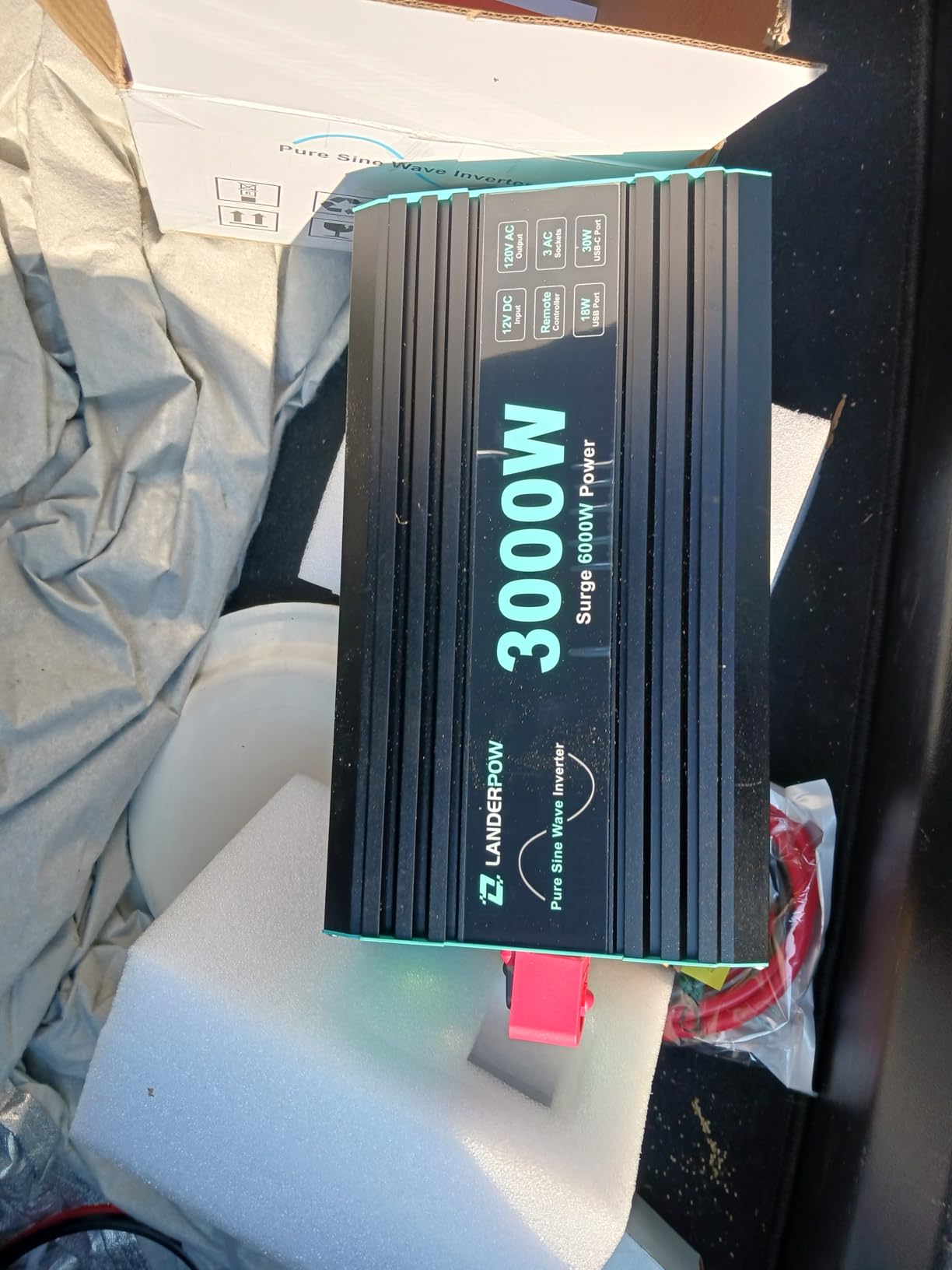 3000W Pure Sine Wave Inverter 12V DC to 120V AC 6000W Peak for RV customer photo 1