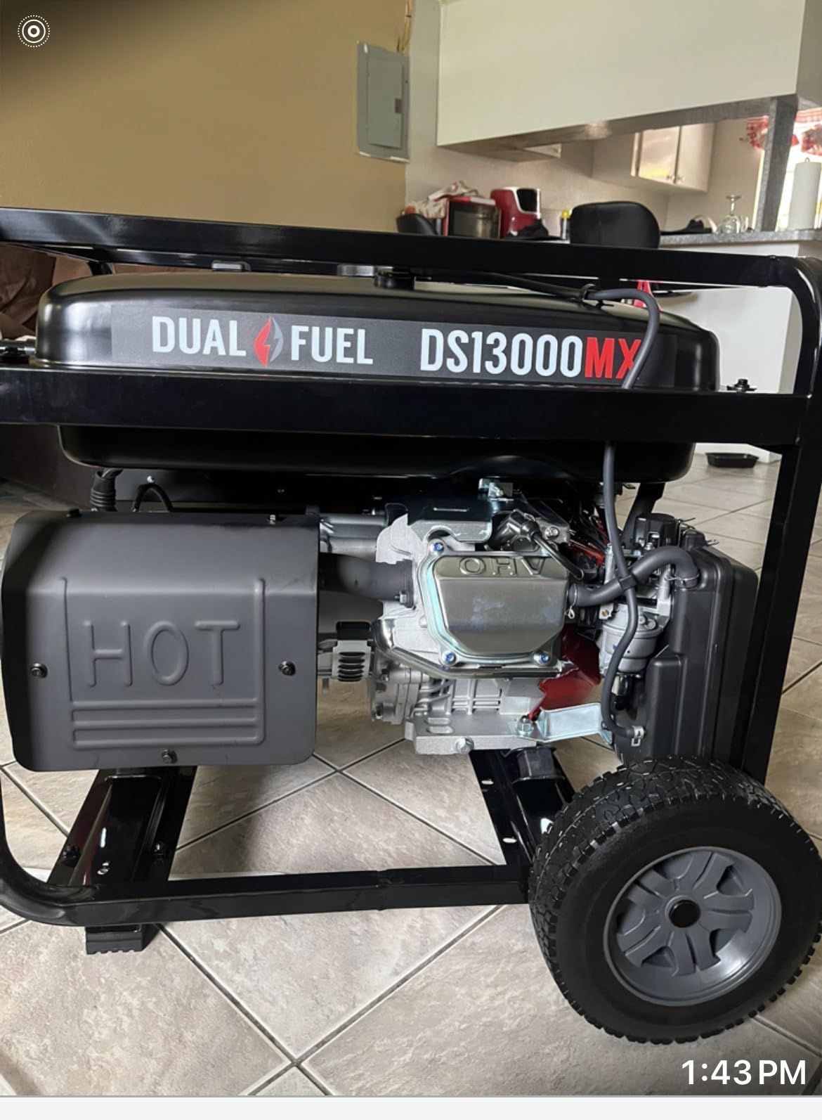 DuroStar DS13000MXT 13,000-Watt 500cc Tri Fuel Portable Generator - Gas, Propane & Natural Gas, Remote Electric Start, Whole Home Power Backup, Transfer Switch Ready, RV & Emergency Ready customer photo 2