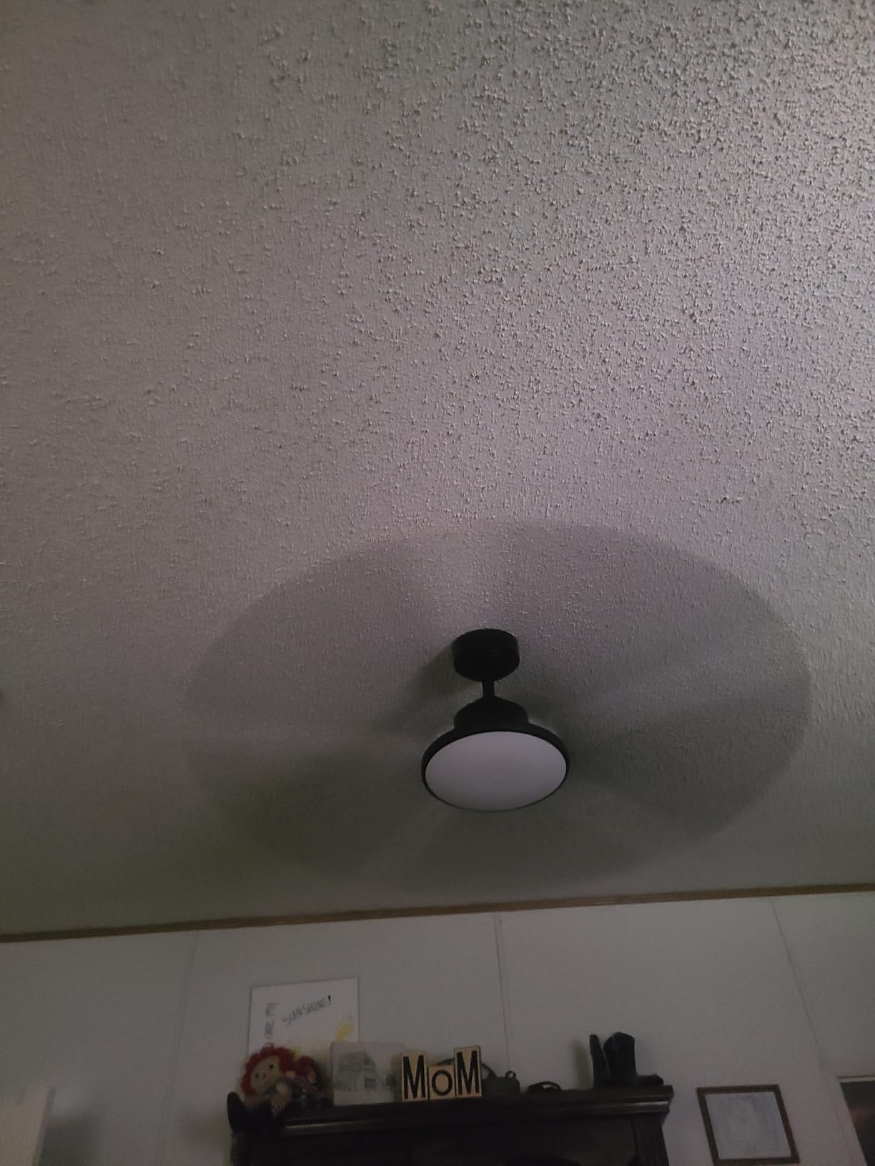 Passky 52 Inch Black Sleek Ceiling Fans with Lights, Remote Control | 3-color dimmable light, quiet reversible DC motor, easy install, memory, Timer, APP, bedroom, covered outdoor areas customer photo 1