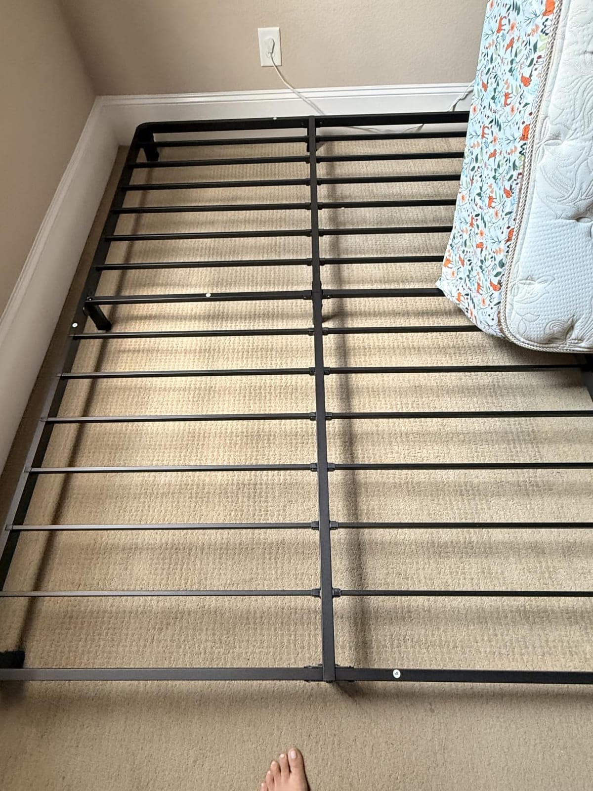 Bilily 14 Inch Full Size Bed Frame Metal Platform with Round Corner Legs,3500 LBS Heavy Duty Steel Slats Support,Headboard Holes,No Box Spring Needed,Easy Assembly,Mattress Retainer,Underbed Storage customer photo 2