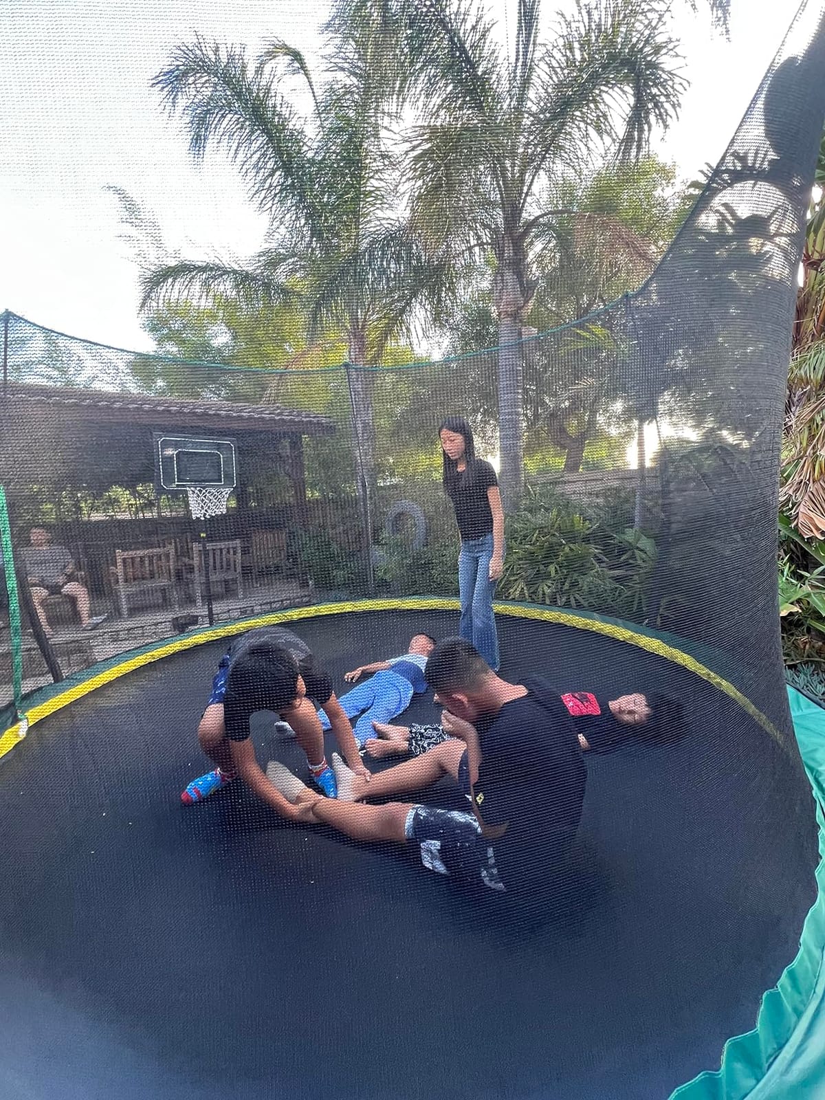 SkyBound 14 FT 12 FT 10FT 8FT 6FT Springless Trampoline for Kids and Adults - Recreational Trampolines with AntiRust Coating - Bungee Cords Outdoor Trampoline for Kids - No-Gap Design Zipper System customer photo 1