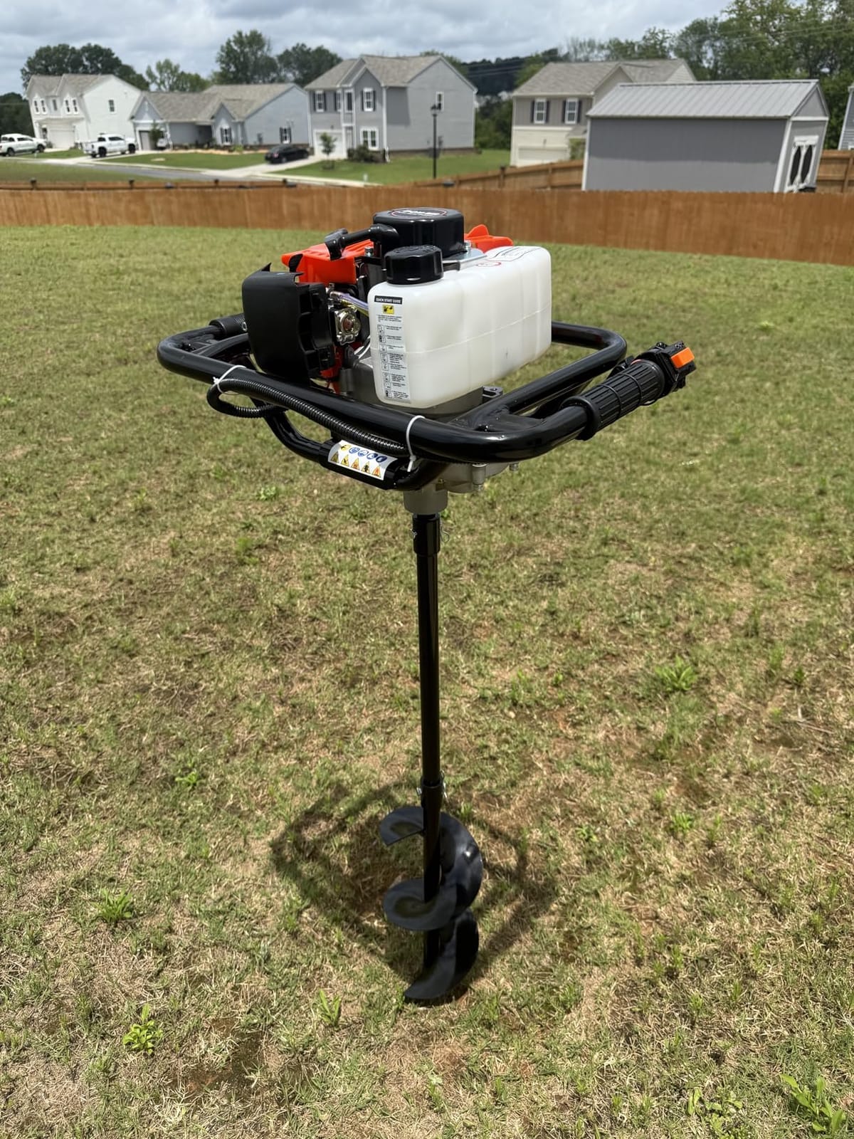 Baotree 72cc Gas Powered Post Hole Digger Earth Auger, 6