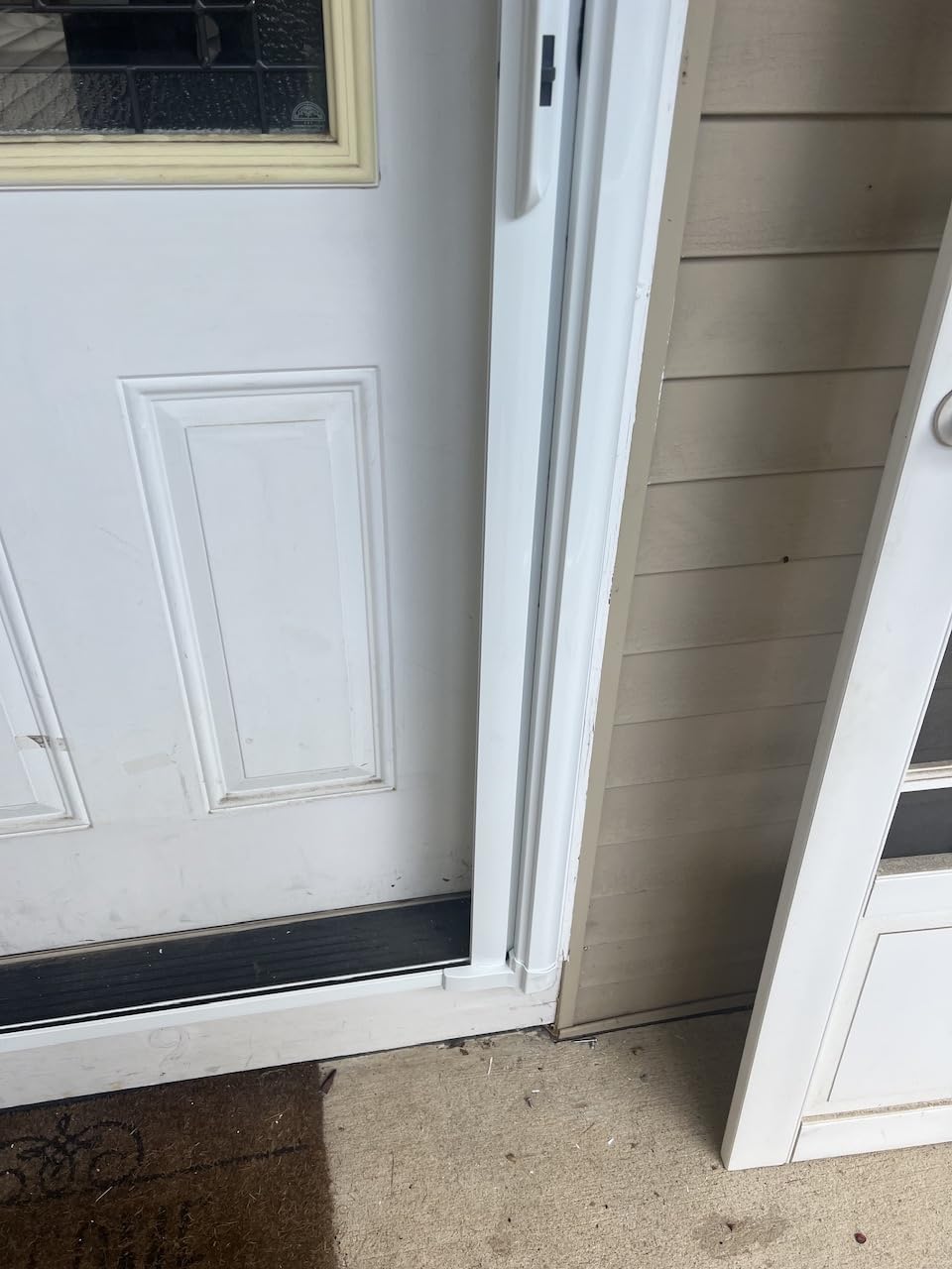 Guardian Retractable Screen Door Retractable Screen Doors for Single Door Heavy Duty Aluminum Easy Assemble Invisible Screen Door Patio Mosquito Proof (Brown, 36''X80'' (Adjustable Width)) customer photo 1