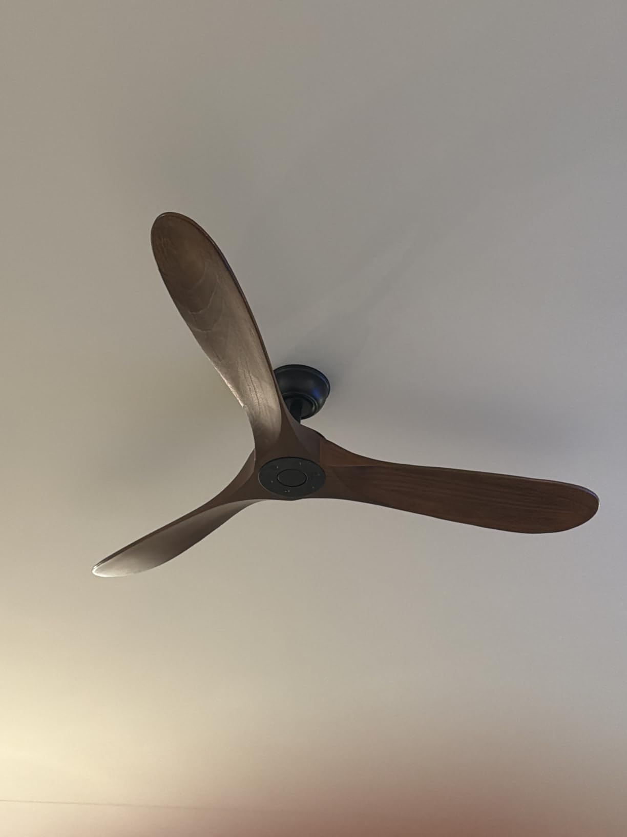 Ceiling Fans No Light, 84 Inch Extra Large Ceiling Fan with Remote, 3 Wood Blades DC Motor, High CFM,Propeller Outdoor Ceiling Fan for Patios Bedroom,Deep Walnut customer photo 1