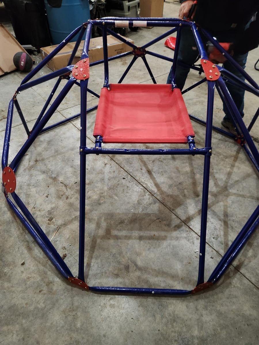 Olakids Climbing Dome with Slide, Kids Outdoor Jungle Gym Geometric Dome Climber, Steel Frame, 8FT Climb Structure Backyard Playground Center Equipment for Toddlers customer photo 2