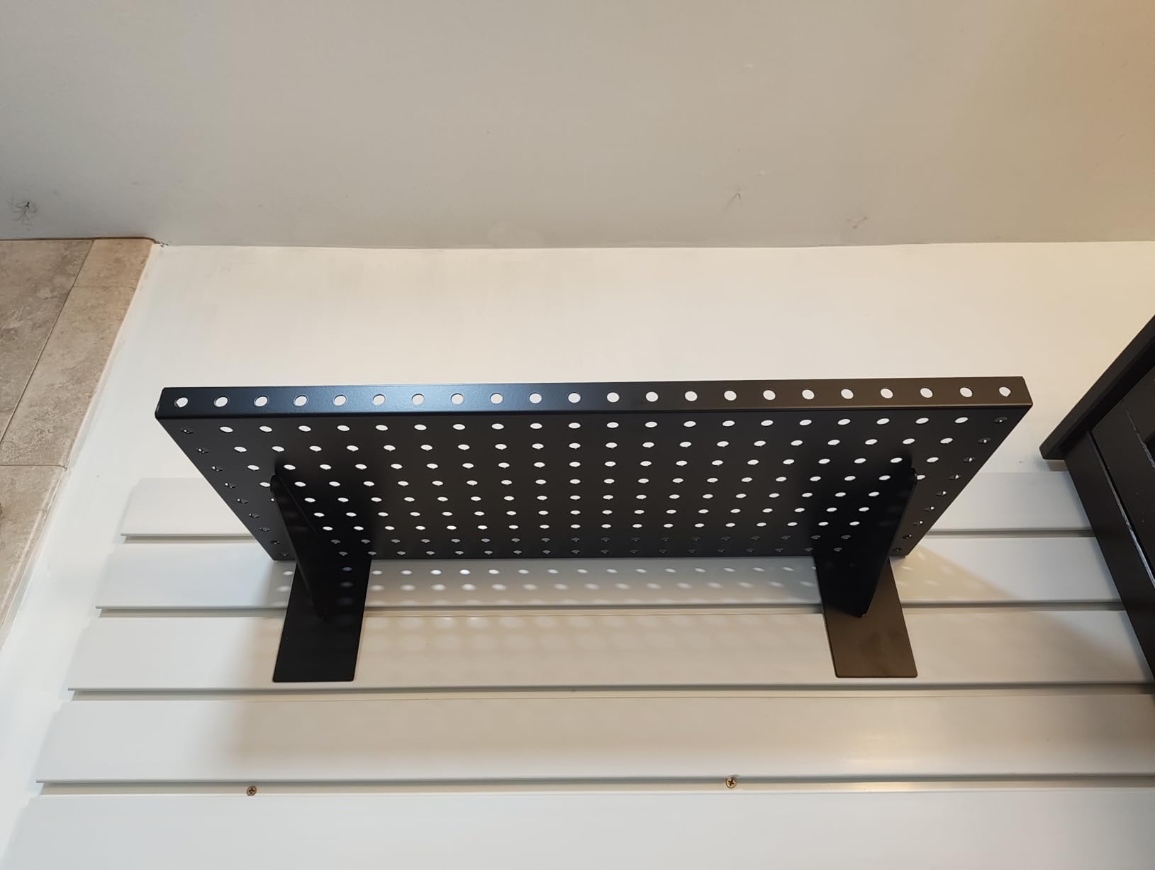 Ezlaino Slatwall 4 FT x 8 FT, PVC Slat Wall Paneling Garage Wall Organizer customer photo 2