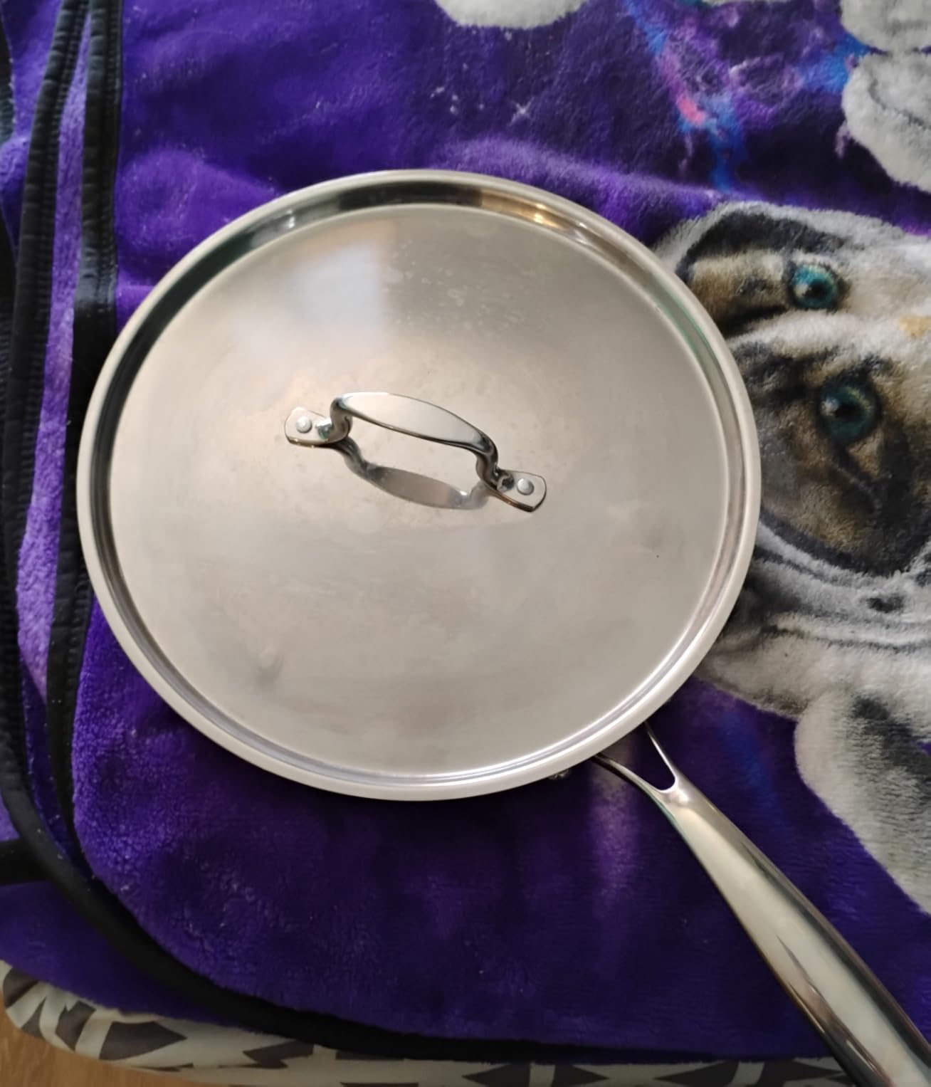 12 Inch Tri-Ply Stainless Steel Frying Pan, Frying Pan with Lid, PFOA/PTFE Free Skillet, Induction Cooking Pans, Dishwasher & Oven Broiler Safe 600F, Professional Cookware, Heavy Duty & Even Heat customer photo 2