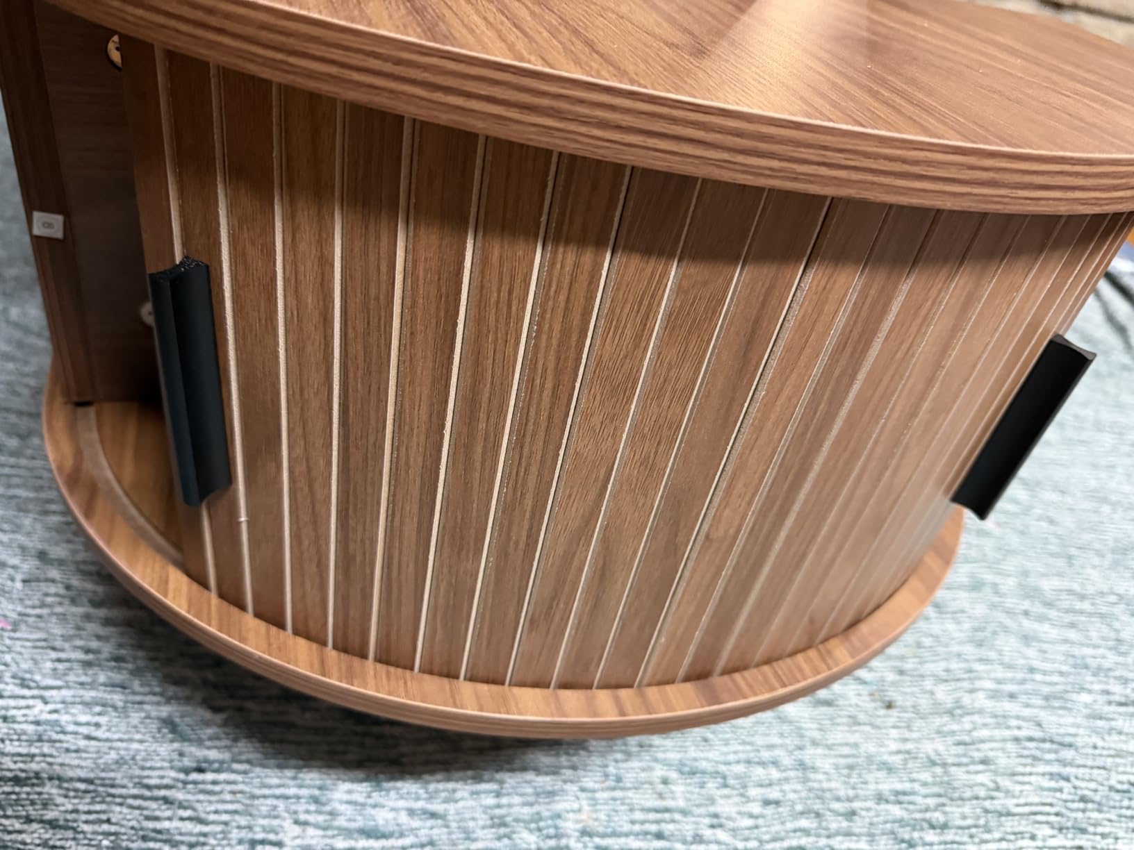 Oval Lift Top Coffee Table with Storage, 47.2