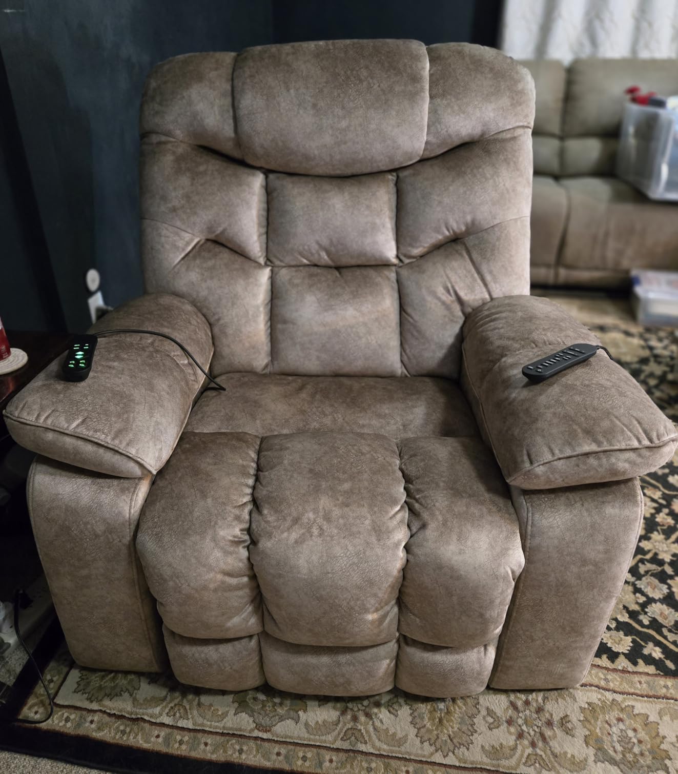 EONIX Dual Motor Large Power Lift Recliner Chair, Big and Tall, Grey customer photo 2