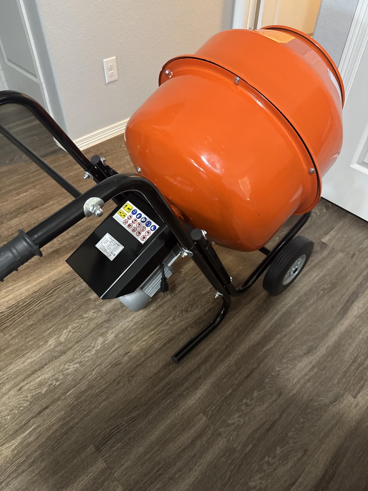 SPECRAFT Electric Cement Mixer, 4.9 Cu.Ft Portable Concrete Mixer customer photo 1