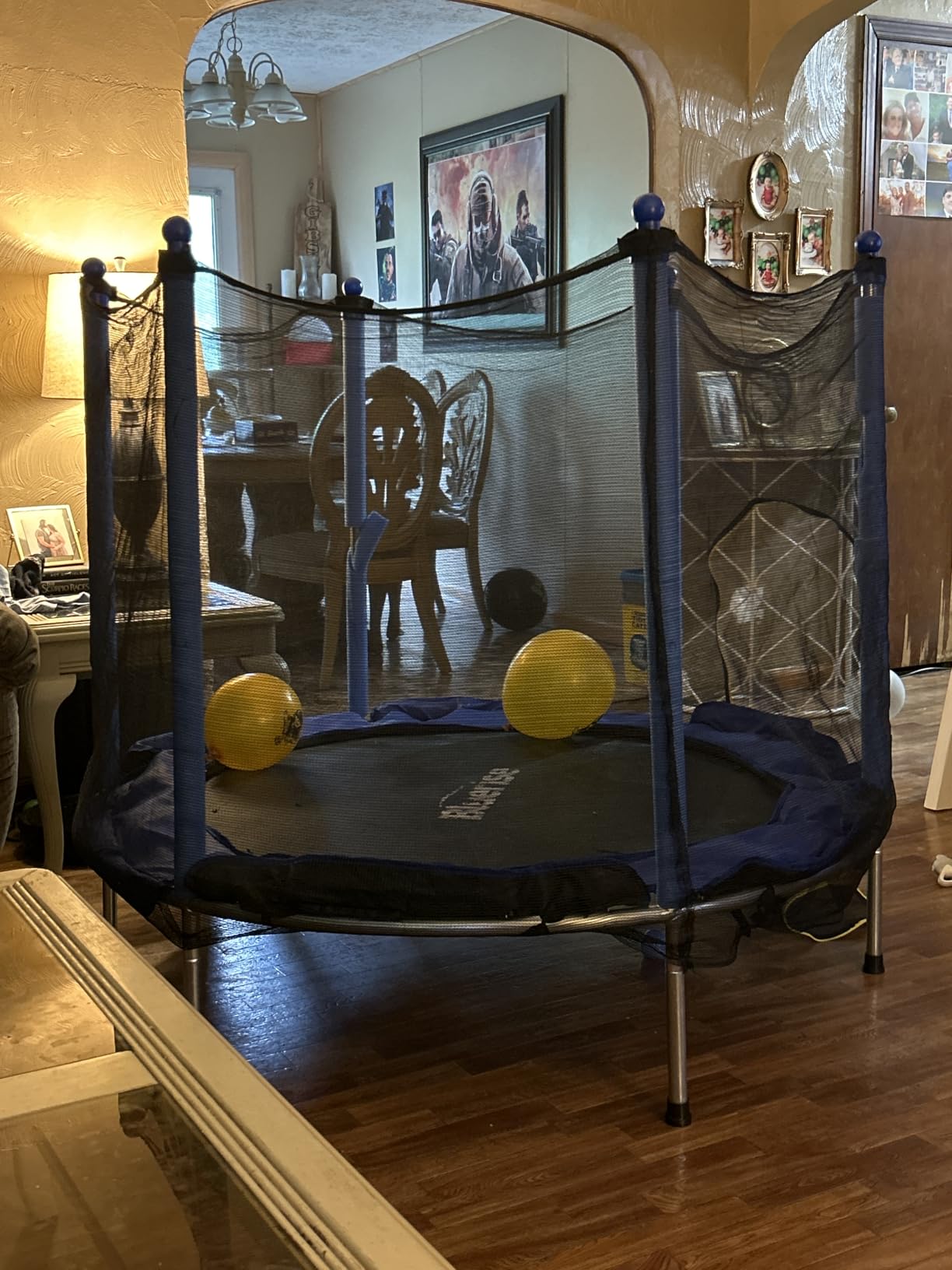 BLUERISE 55'' 72'' Indoor&Outdoor with Enclosure Trampoline for Kids Gifts customer photo 2