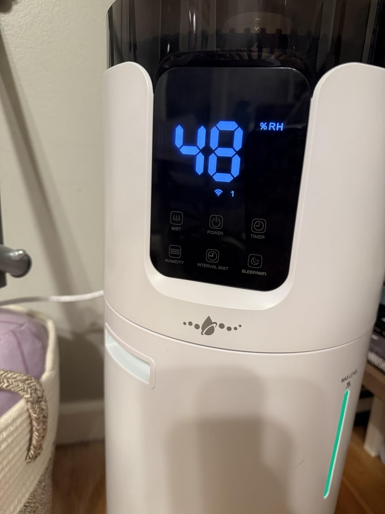 Lacidoll 16L Smart Humidifier large room, Whole house Humidifier for Home 1500 sq.ft with APP/Voice/Remote Control, Ultrasonic Cool Mist Humidifiers for Bedroom, Plants, office with Tube, White customer photo 1