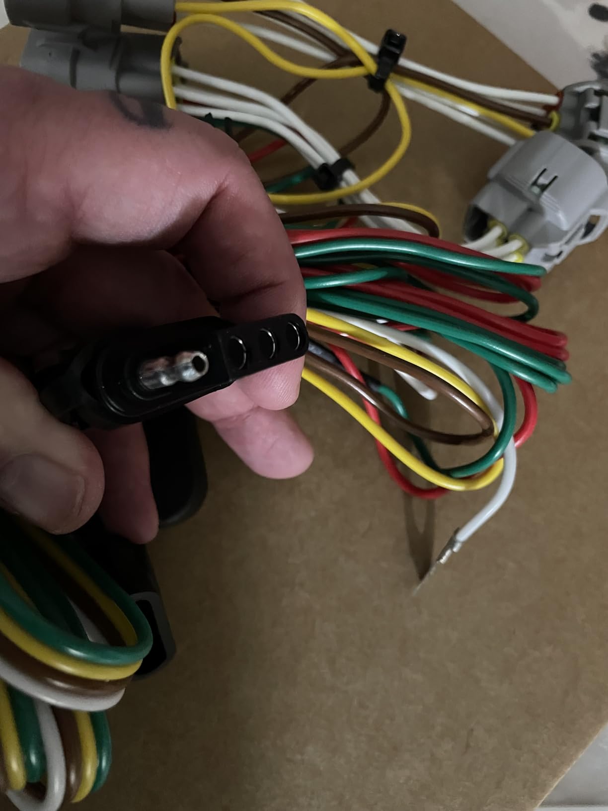 56208 4 Pin Trailer Wiring Harness for 2014 2015 2016 2017 2018 Cherokee Trailhawk/Latitude, Vehicle-Side Custom 4-Pin Light Harness customer photo 2