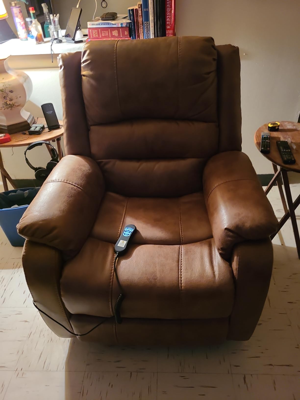 Signature Design by Ashley Dual Motor Power Lift Recliner, Heat & Massage customer photo 1