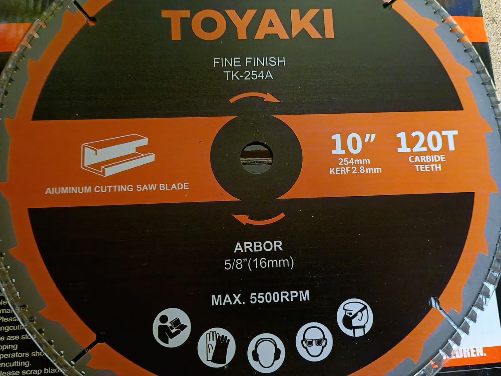 10-Inch Miter Saw Blade, TCG Aluminum Working 120-Tooth Ultra-Fine Finish Professional Saw Blade for Miter Saws Table Saws and Circular Saws,Arbor 5/8-inch(16mm) customer photo 1