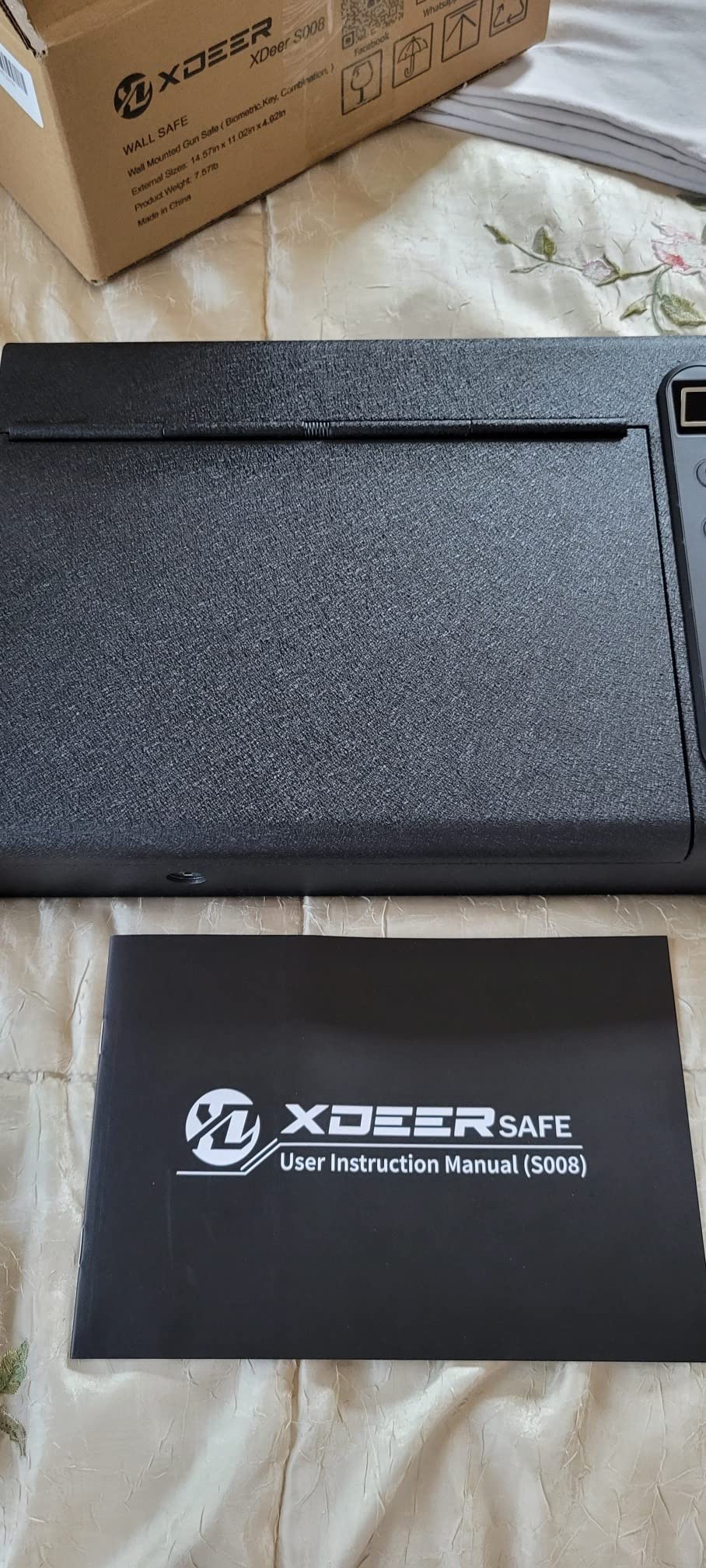 XDeer Biometric Wall Safe with Gas Strut for Quick Access customer photo 2