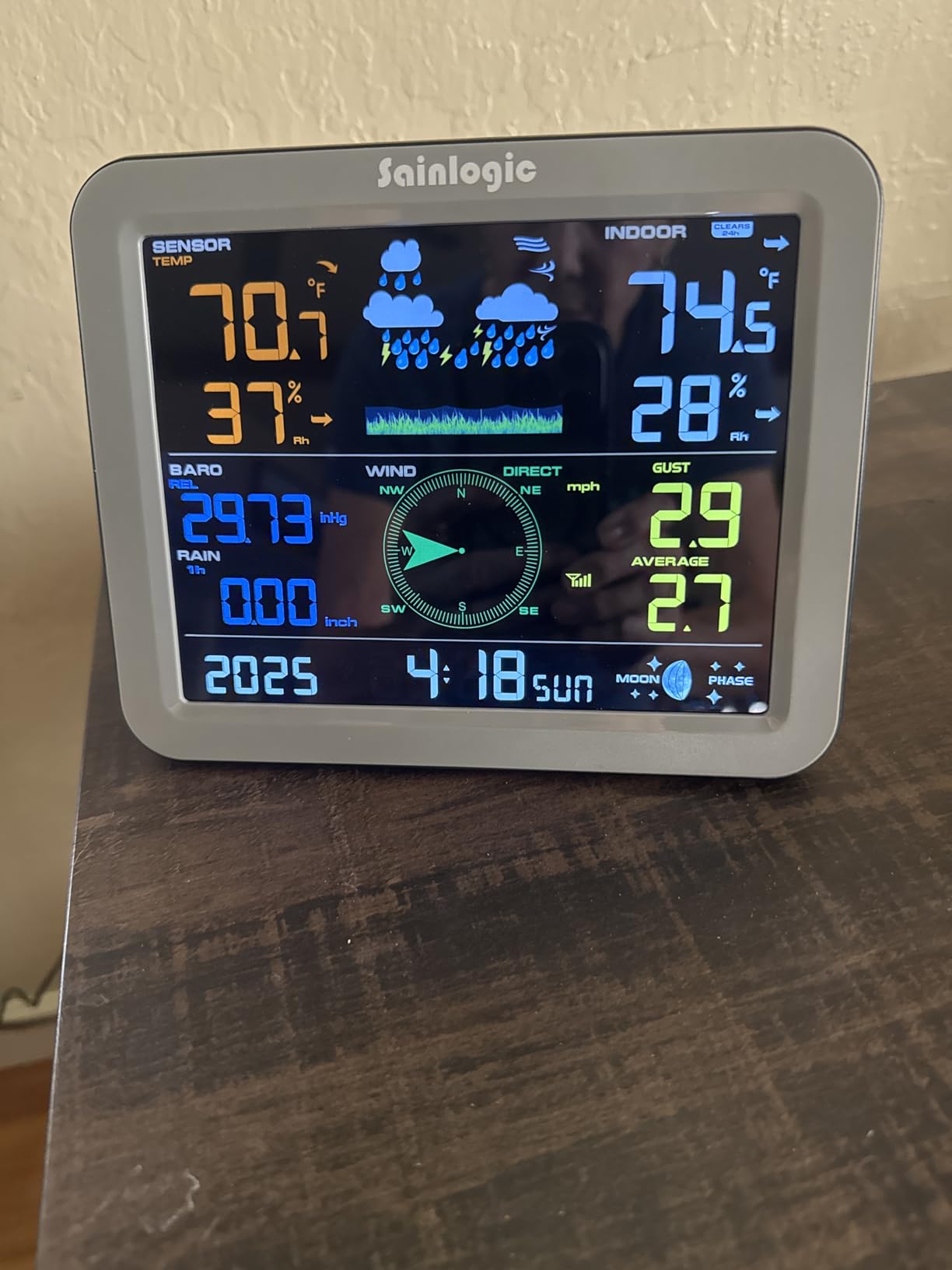 Sainlogic 14-in-1 WiFi Smart Weather Station with 24H/ 7Days Accurate Weather Forecast by Weatherseed® AI, 8.5