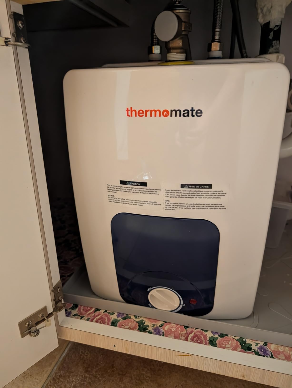 ThermoMate Tank Water Heater Electric, 6 Gallon Small Point of Use Residential Hot Water Heater, 1500W 120Volt Compact, Adjustable Thermostat, UL Listed (ES600) customer photo 2