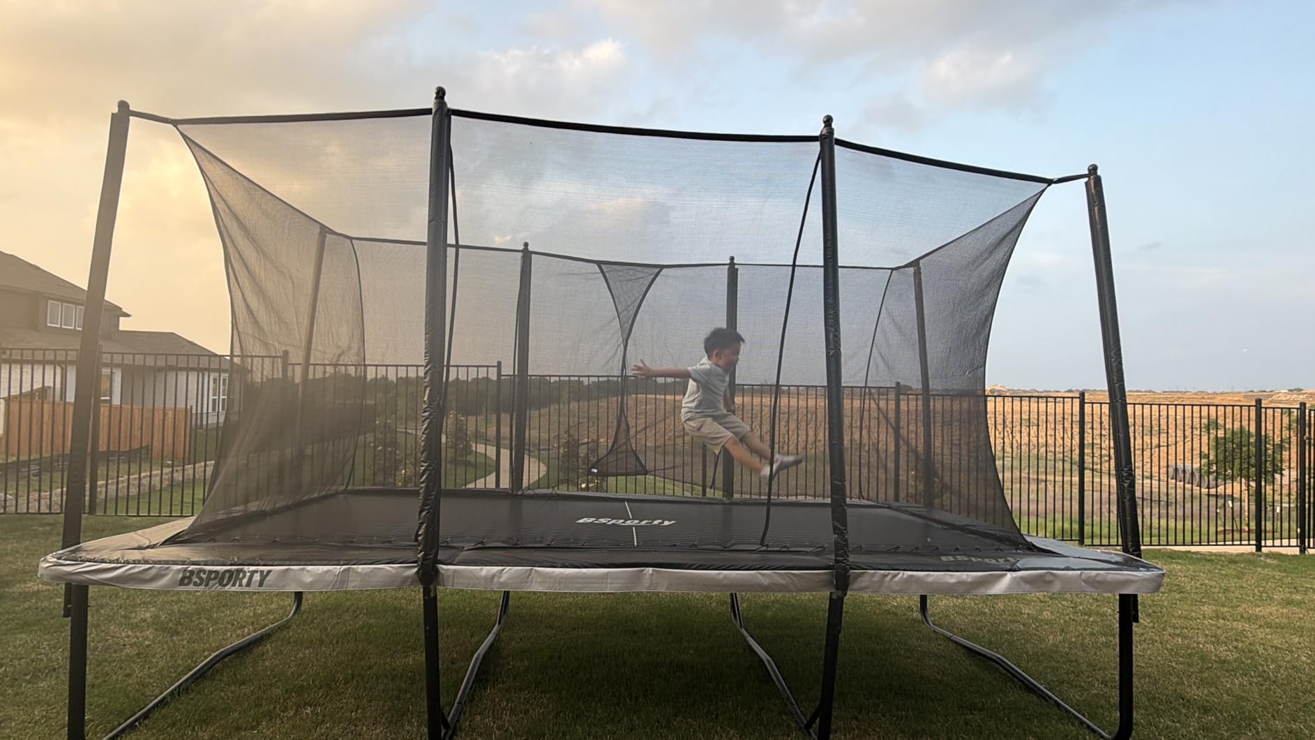 Air Rectangle Trampoline 8X14FT 1800LBS Weight Capacity Outdoor Square Gymnastics Heavy-DutyTrampolines with Net Enclosure for Kids Adults customer photo 2