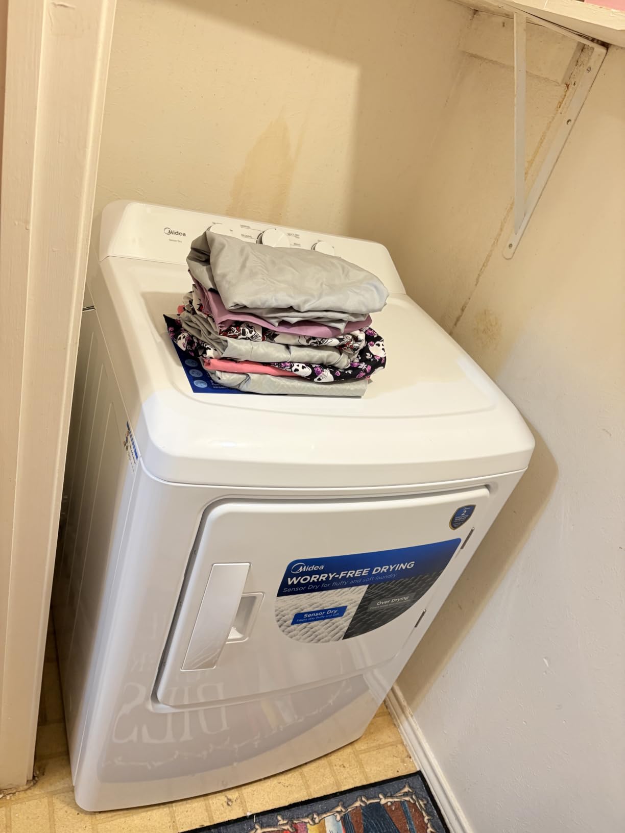 Midea White Top Load Washer and Dryer Pair 3.9 Cu Ft High Efficiency Washer and 6.7 Cu Ft Electric Dryer Bundle with 8 Cycles 4 Temperature Settings Dryer Vent Power Cable and 12 Month CPS Plan customer photo 2