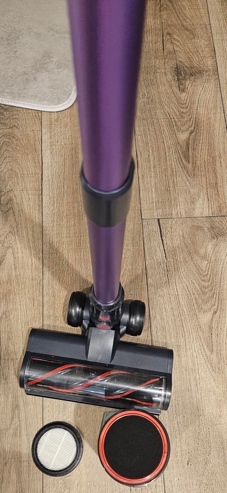SMOTURE Cordless Vacuum Cleaner, 650W 55KPA 70Mins Vacuum Cleaners for Home, Cordless Stick Vacuum with Pet Brush, LED Touch Screen, Flexible Hose, Wireless Handheld Vacuum for Pet Hair/Carpet/Floor customer photo 1
