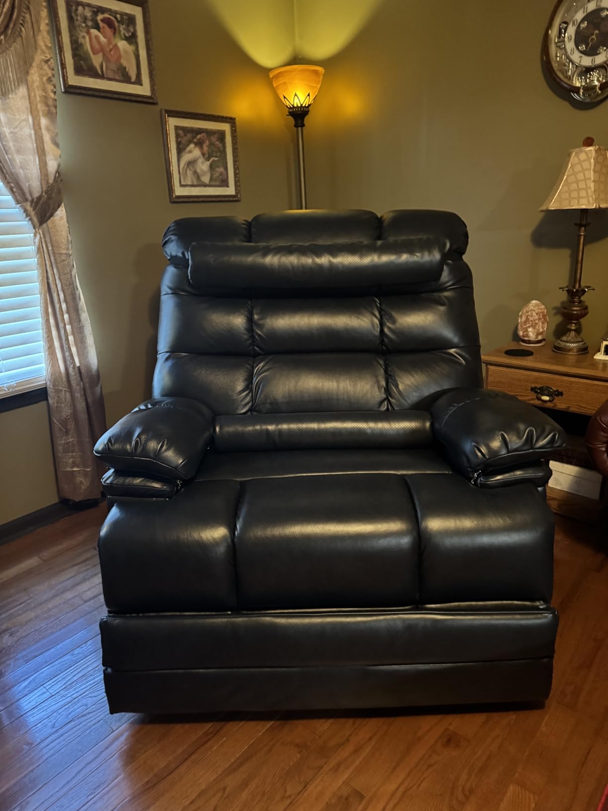 DYNOX 9305L Big & Tall Power Lift Recliner, Extended Footrest, Blue customer photo 1