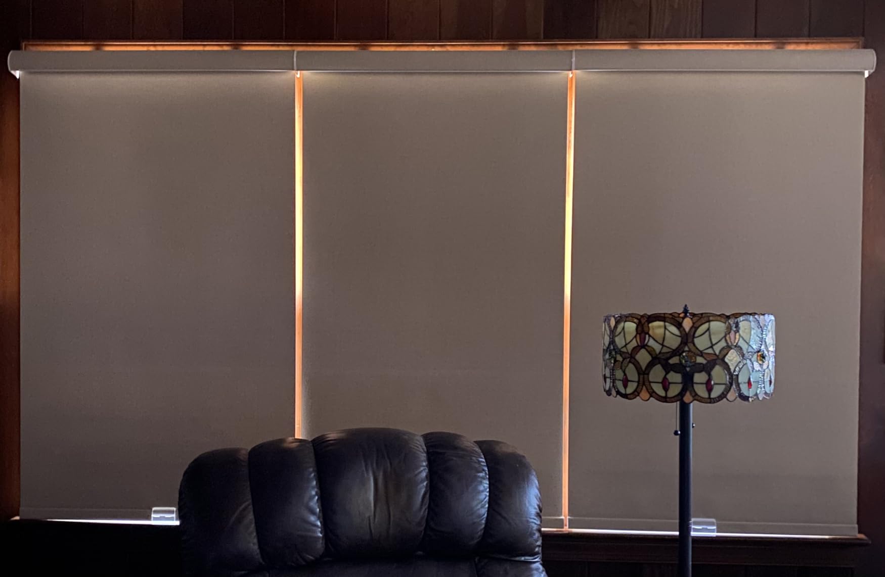 Boolegon Blackout Roller Shades for Windows, Light Beige, Custom Size customer photo 2