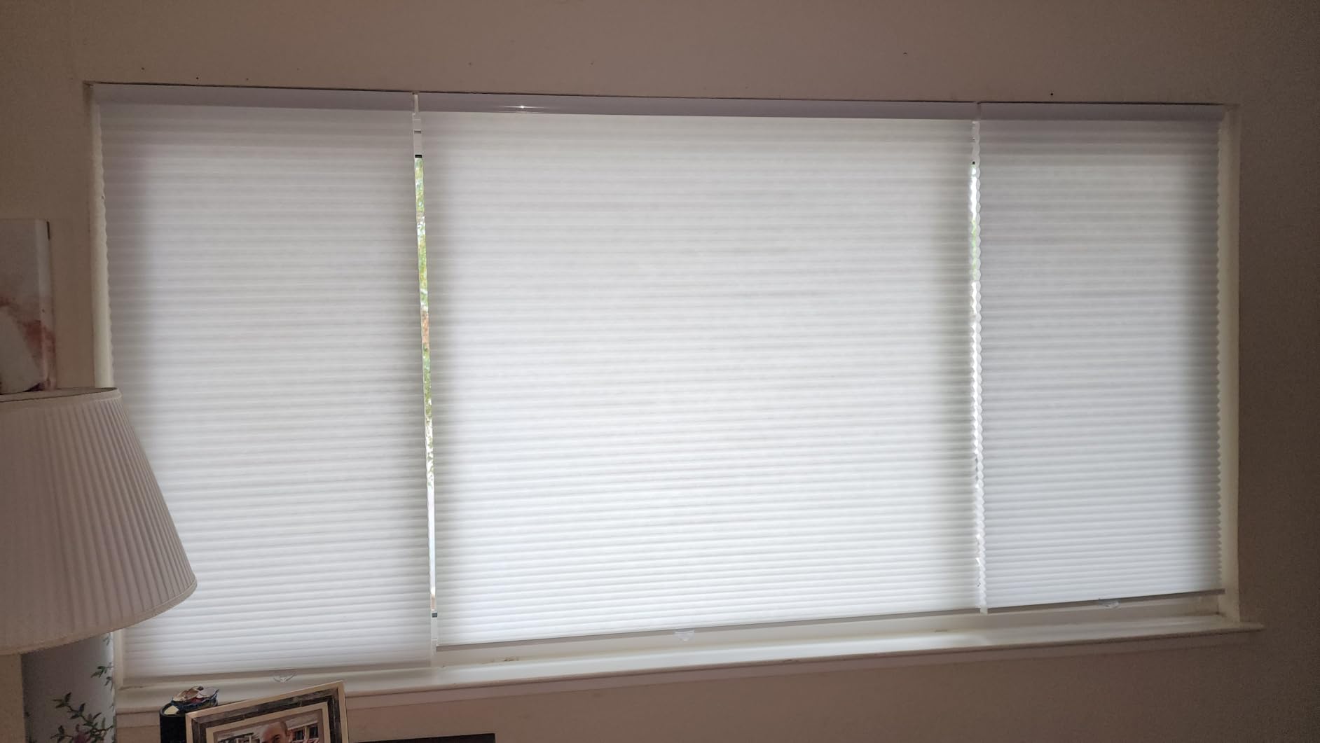 Changshade Cordless Cellular Shades,Blackout Honeycomb Shades for Windows,Pull Down Pleated Blinds,Easy to Install for Indoor Windows and French Doors,White(Blackout),34.5
