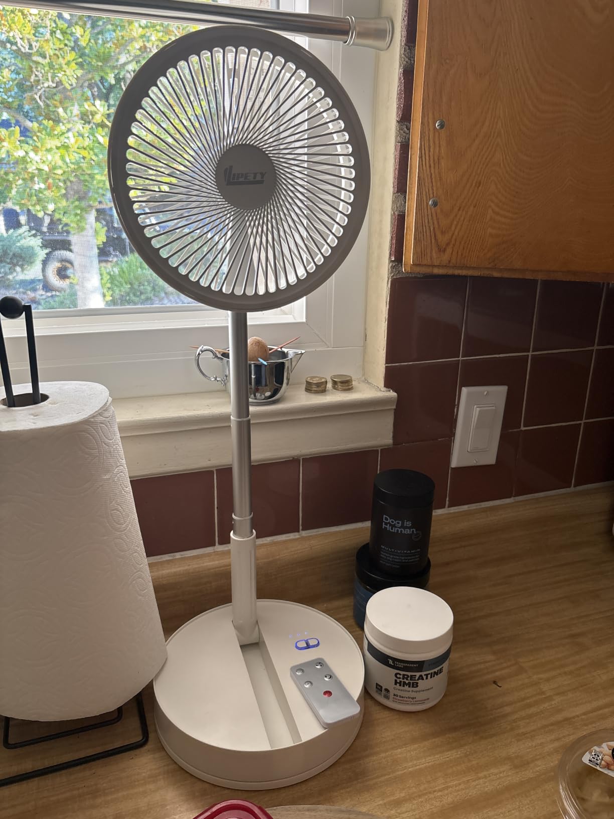 Portable Foldable Rechargeable Oscillating Fan - 8.6