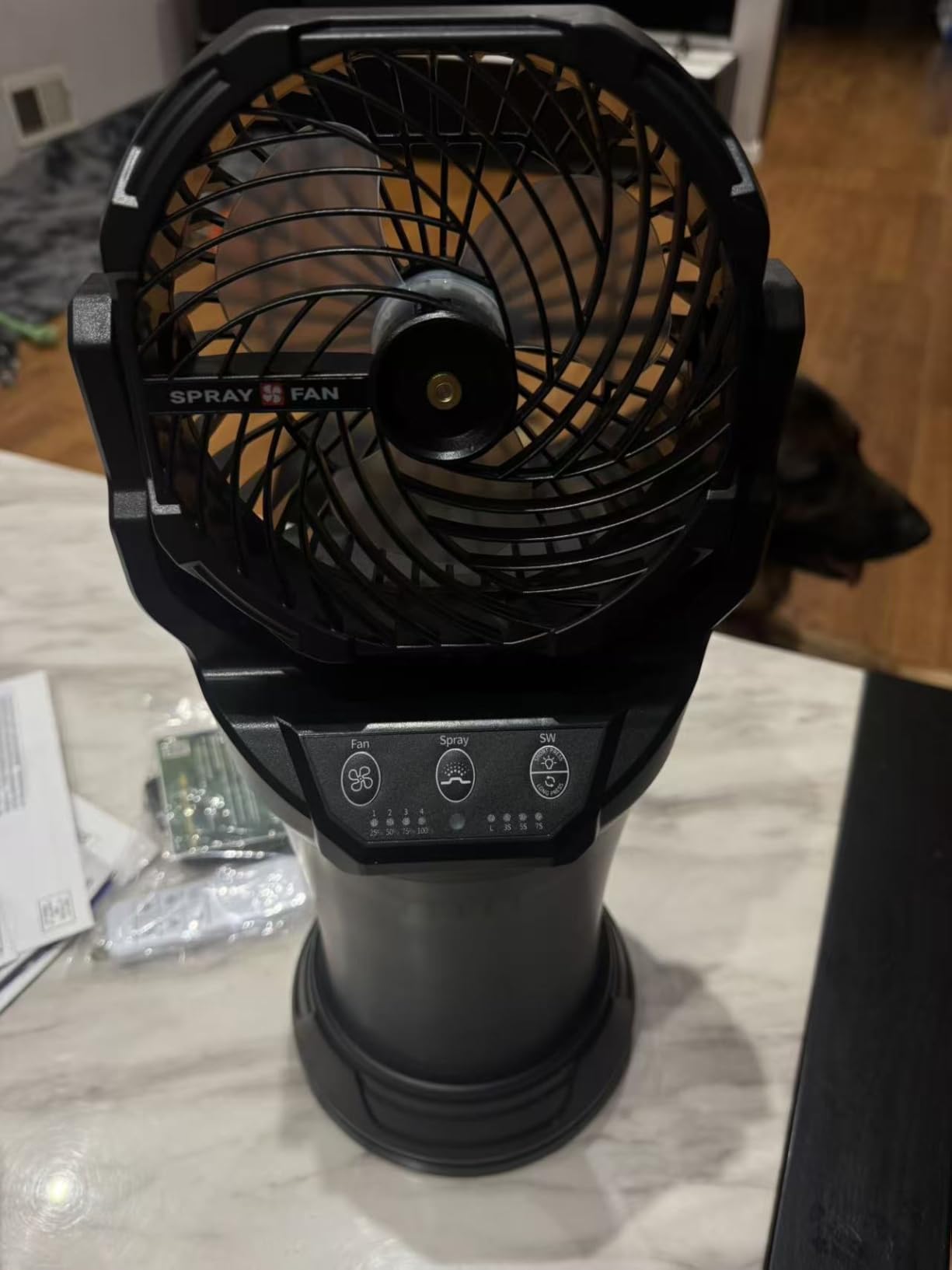 Misting Fans for Outside, Portable Mister Fan with 30000mAh Battery & Remote, 2L Tank & 4 Speeds Mist Modes, Extreme Heat Relief for Camping Patio Garden Backyard Tailgate Parties customer photo 1
