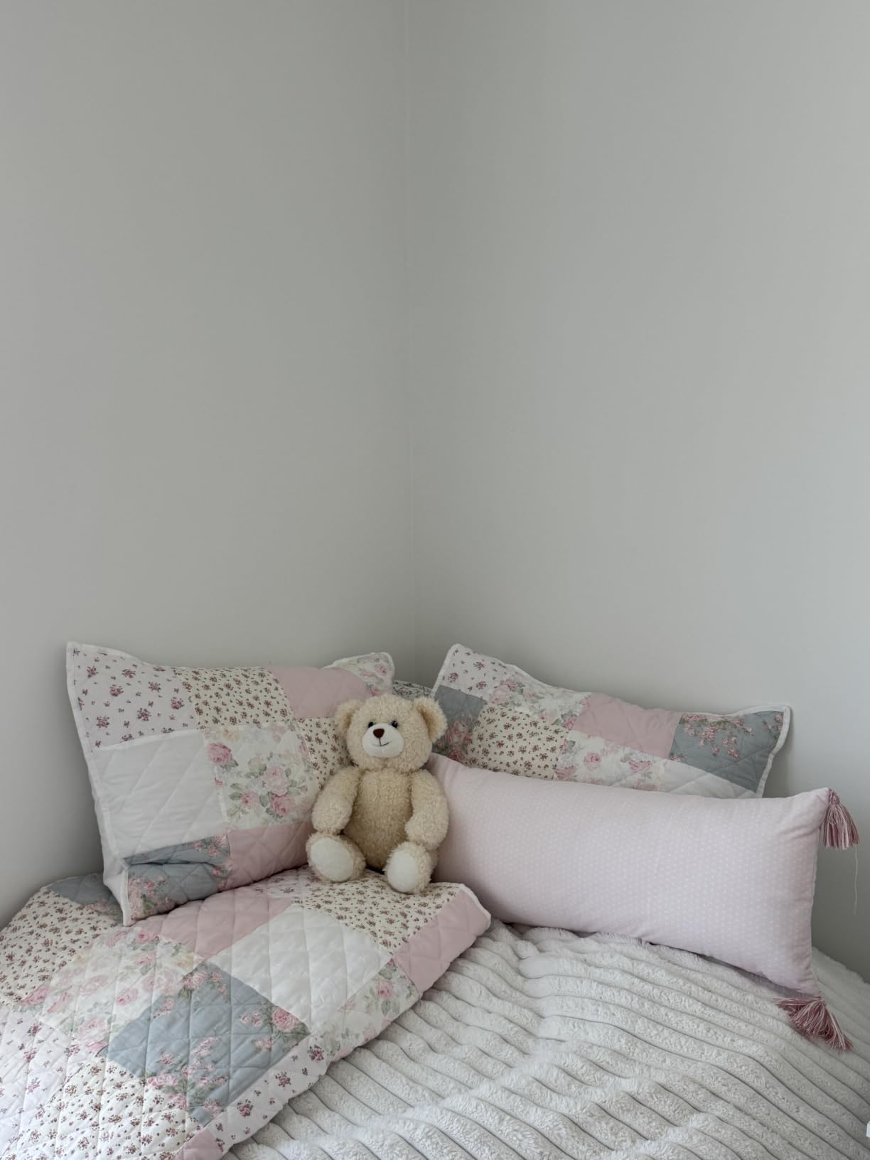 Wonderful - Grey Classic Ticking Stripe Quilt Set Queen Size, 3-Piece 100% Cotton Face & Fill All-Season Neutral Bedding, Minimalist Farmhouse Reversible Coverlet for Hot Sleepers customer photo 2
