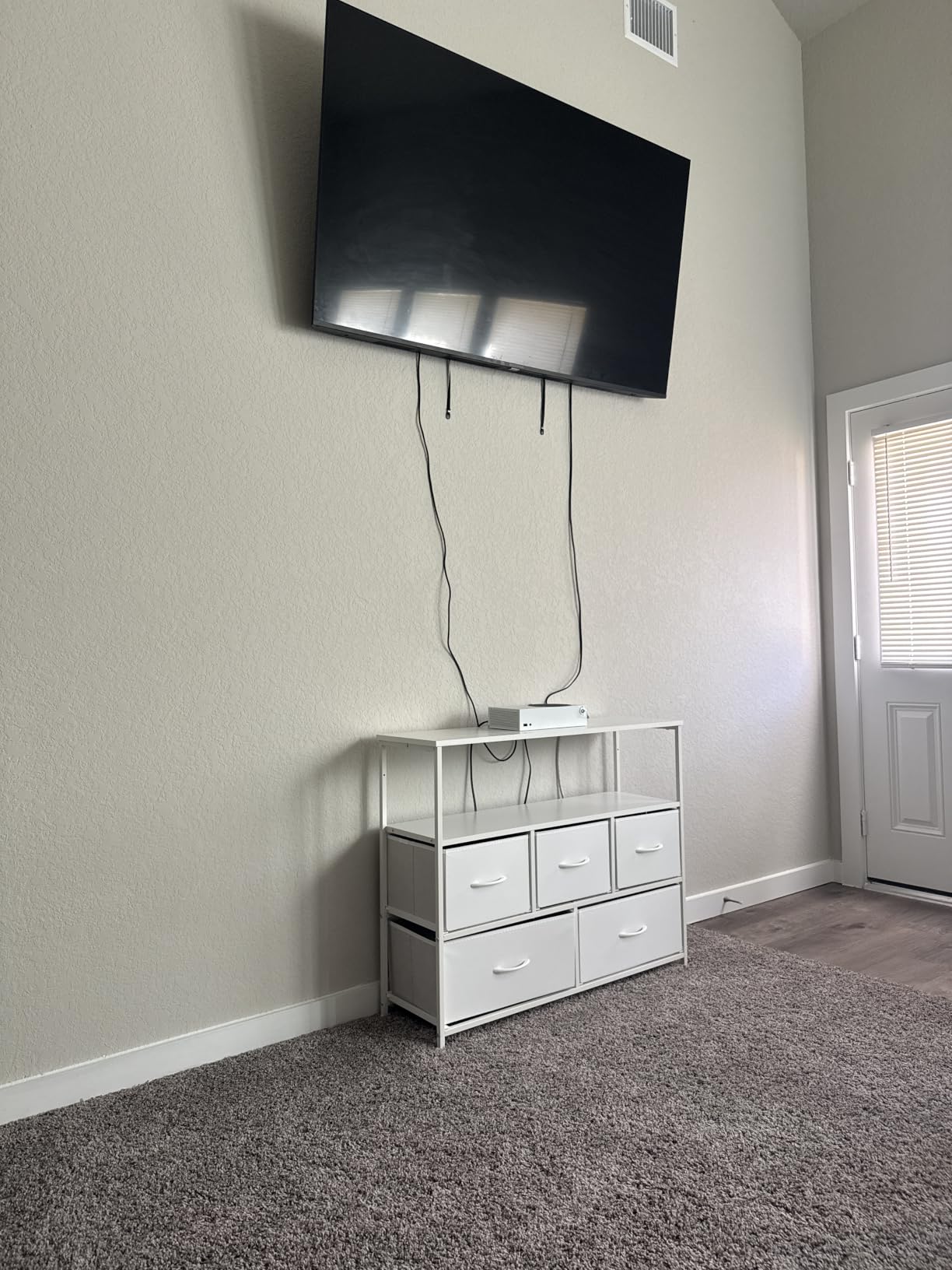 DUMOS TV Stand Dresser, Media Console with Storage Drawers, TV Table customer photo 2