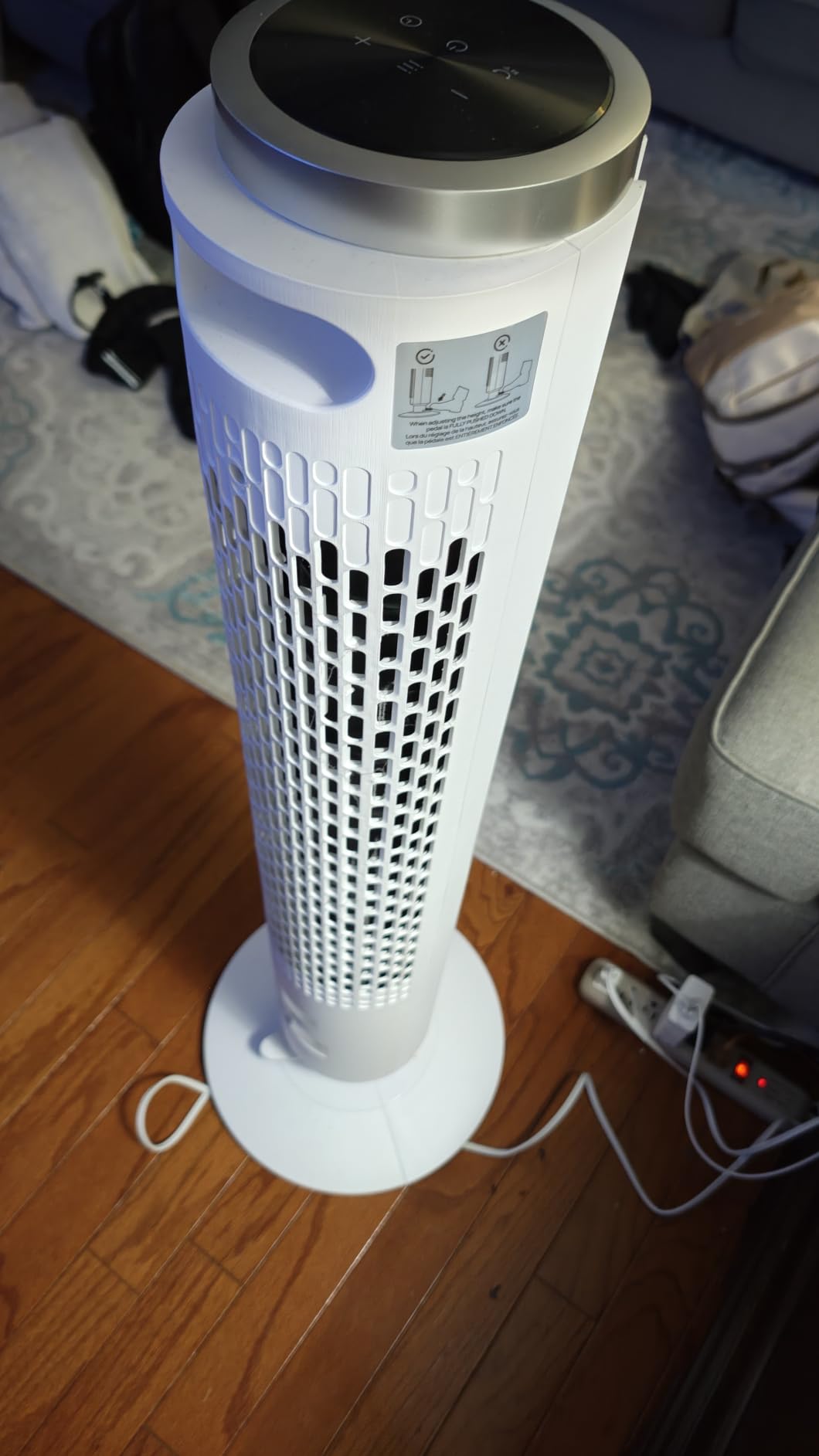 DREO Smart Tower Fan for Bedroom, 40”-45” Adjustable Height, 9 Speeds | 28 ft/s Velocity, Quiet Fan with DC Motor, 4 Modes, 90°Oscillating Standing Fan, 12H Timer for Home, APP and Voice Control customer photo 2