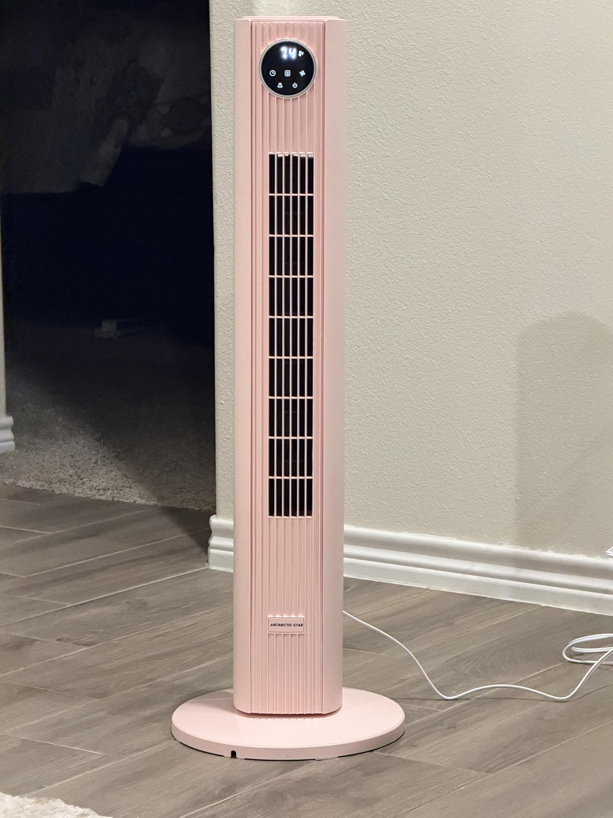 Antarctic Star T42 Tower Fan-42 Inch, Bladeless Oscillating Fan with Remote, 6 Speeds & 4 Modes, LED Display, 9H Timer, Quiet Floor Standing Fan for Bedroom Living Room Office, Black customer photo 1