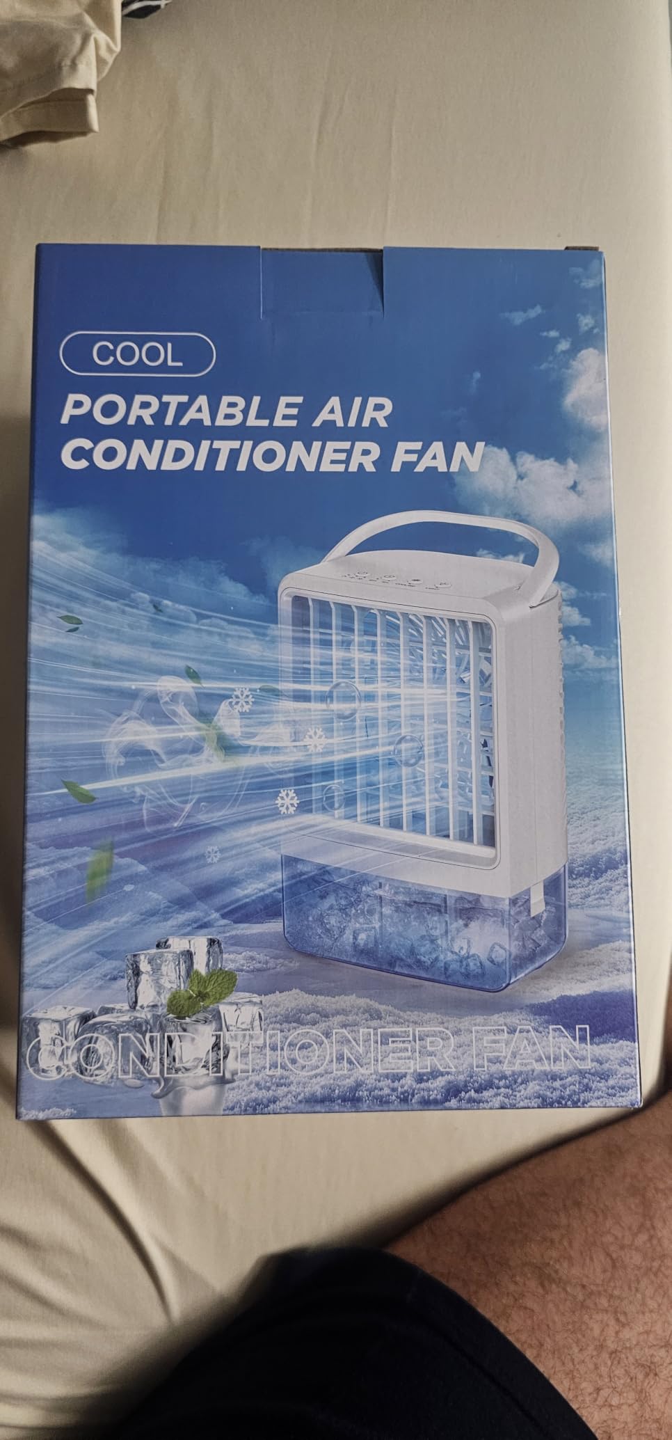 Portable Air Conditioners Fan - Portable AC Small Personal Air Cooler, Quiet Mini Mobile Cooling Fan with Handle,2/4H Timer 3 Speeds, Small AC with 7 Color for Home Bedroom Office Desk Outdoor - Black customer photo 1